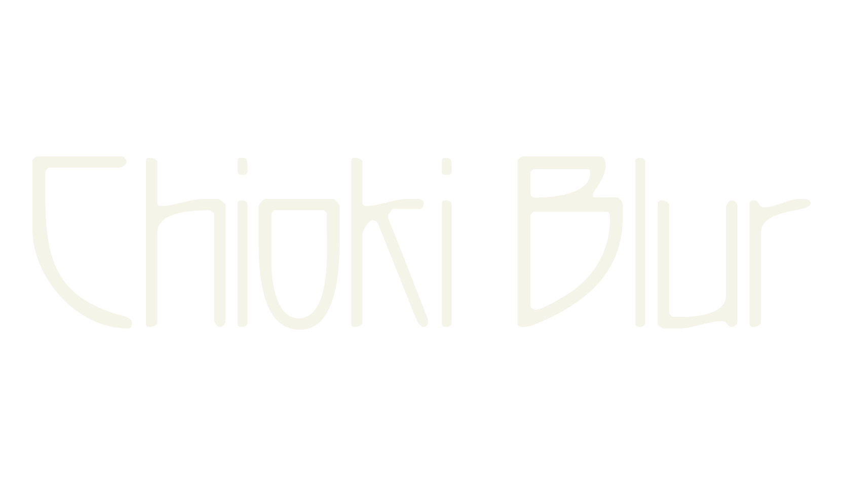 Chioki Blur, art deco font preview