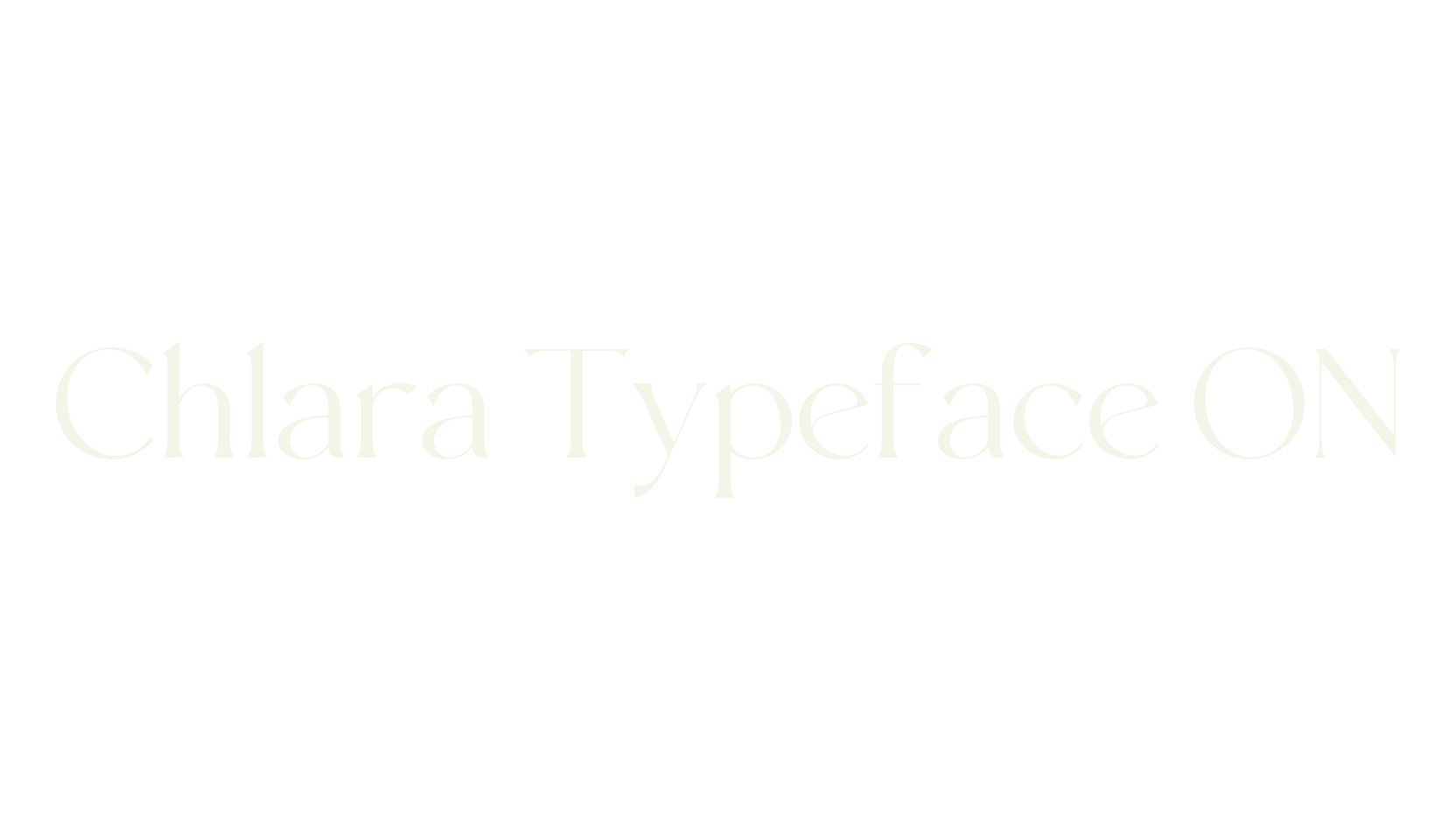 Chlara Typeface ON, serif font preview