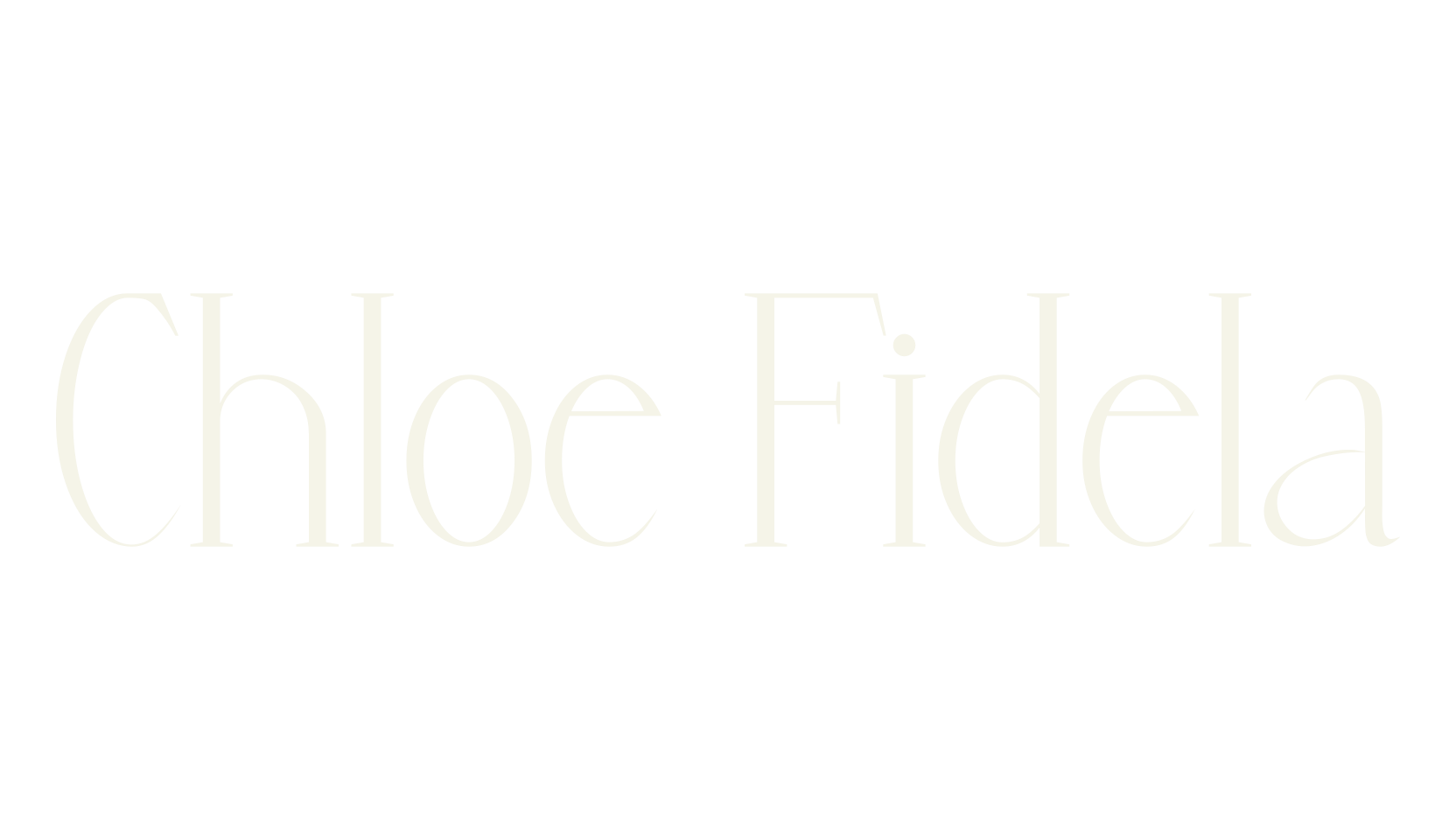 Chloe Fidela, modern font preview