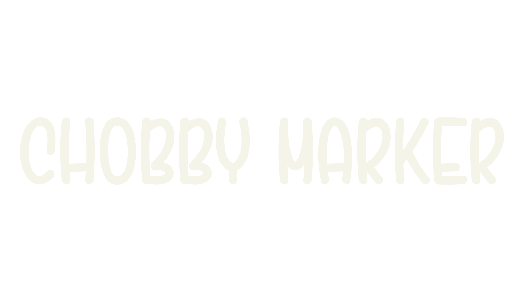 Chobby Marker, script font preview