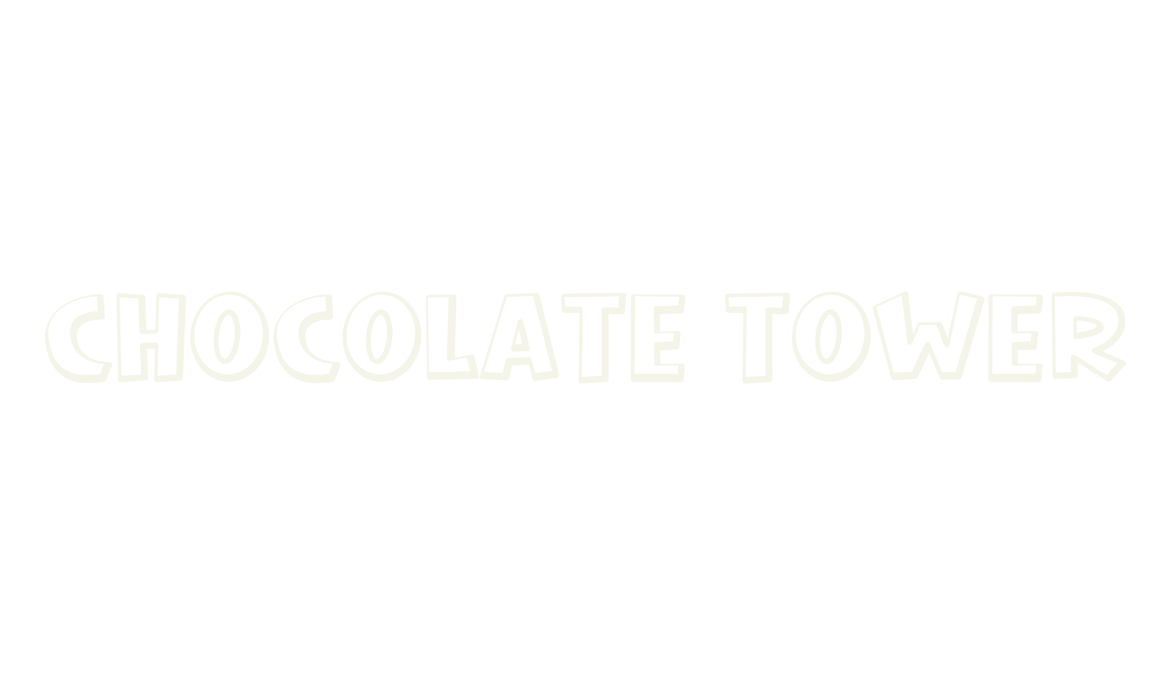Chocolate Tower, all caps font preview
