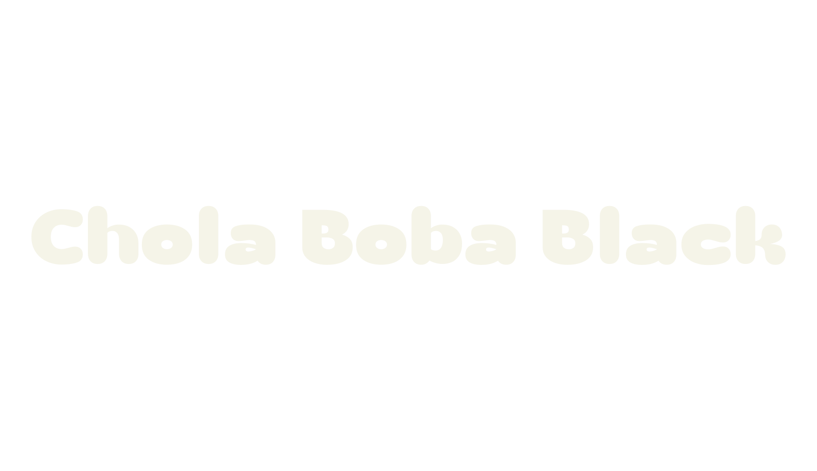 Chola Boba Black, cute font preview