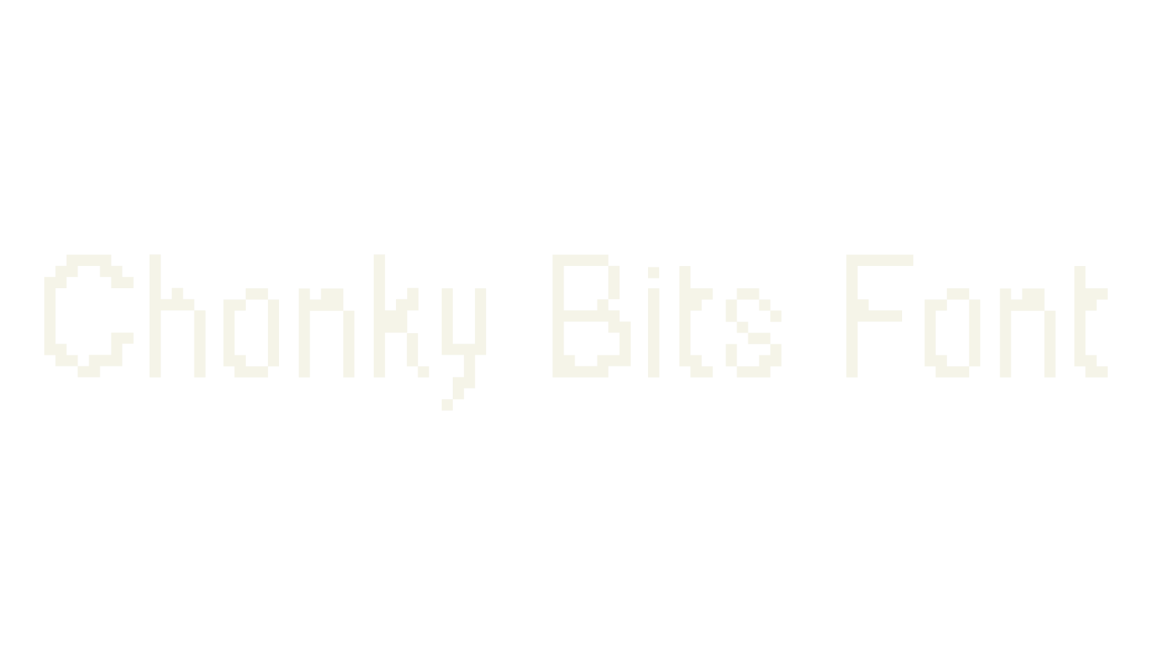 Chonky Bits Font, pixel font preview