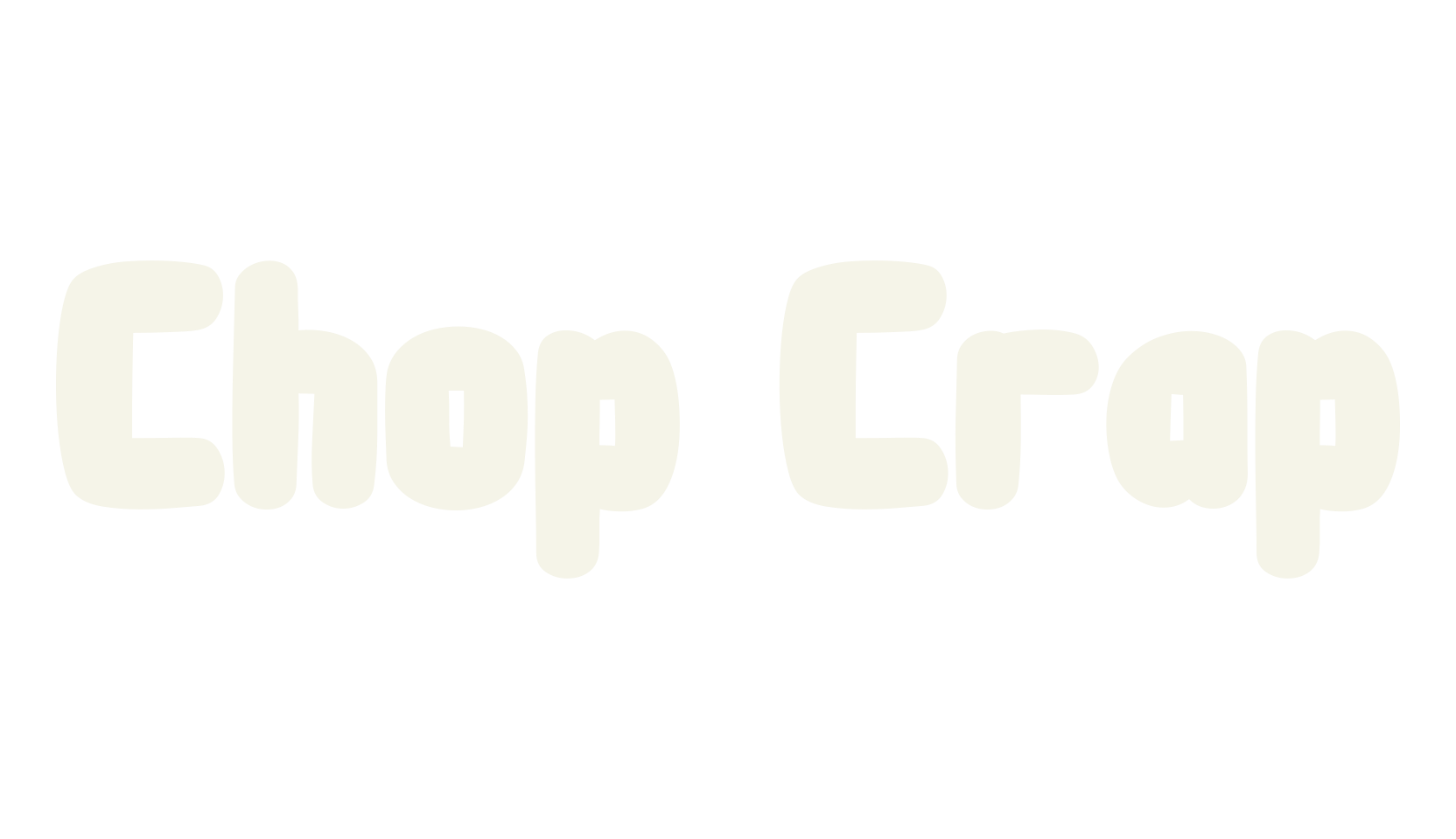 Chop Crap, cartoon font preview