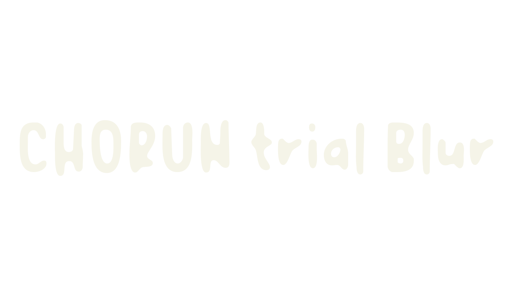 CHORUN trial Blur, snow font preview