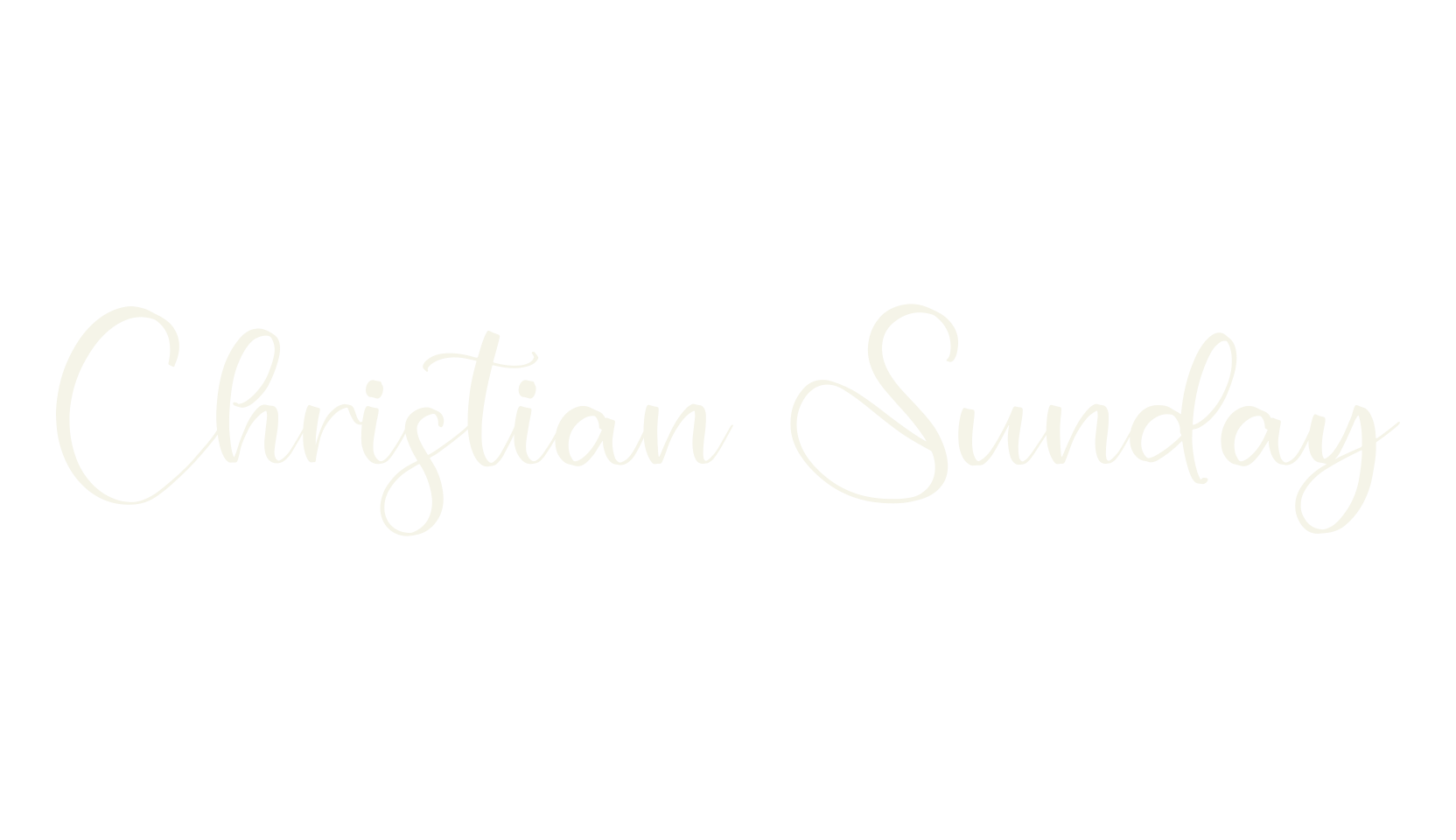 Christian Sunday, lettering font preview