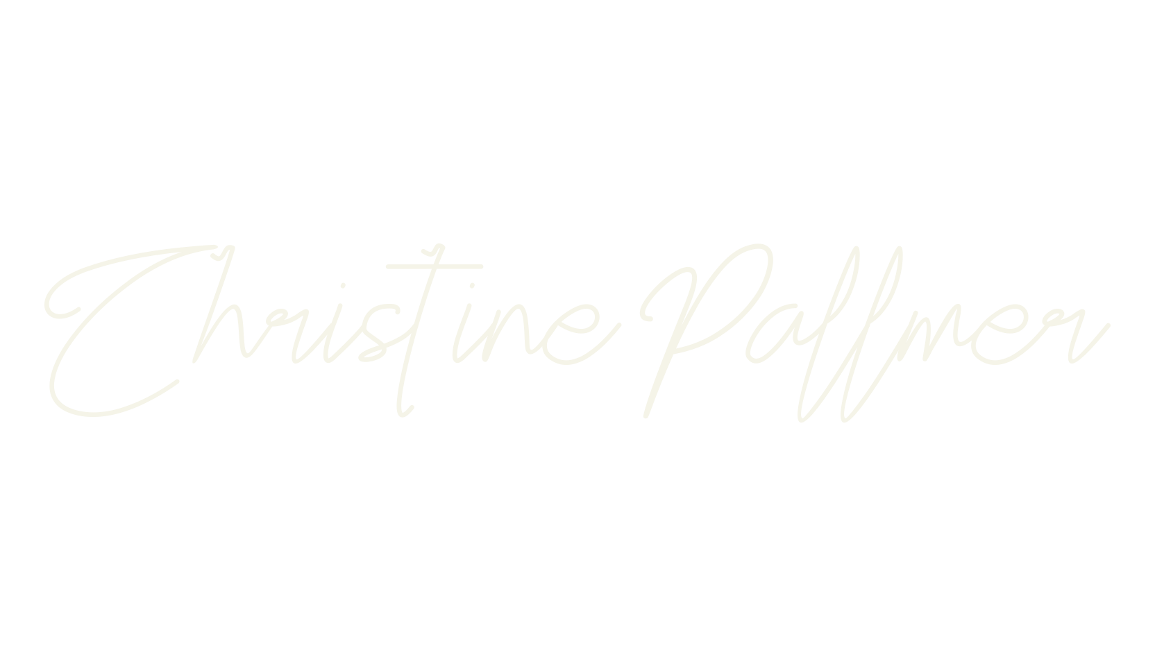 Christine Pallmer, cursive font preview