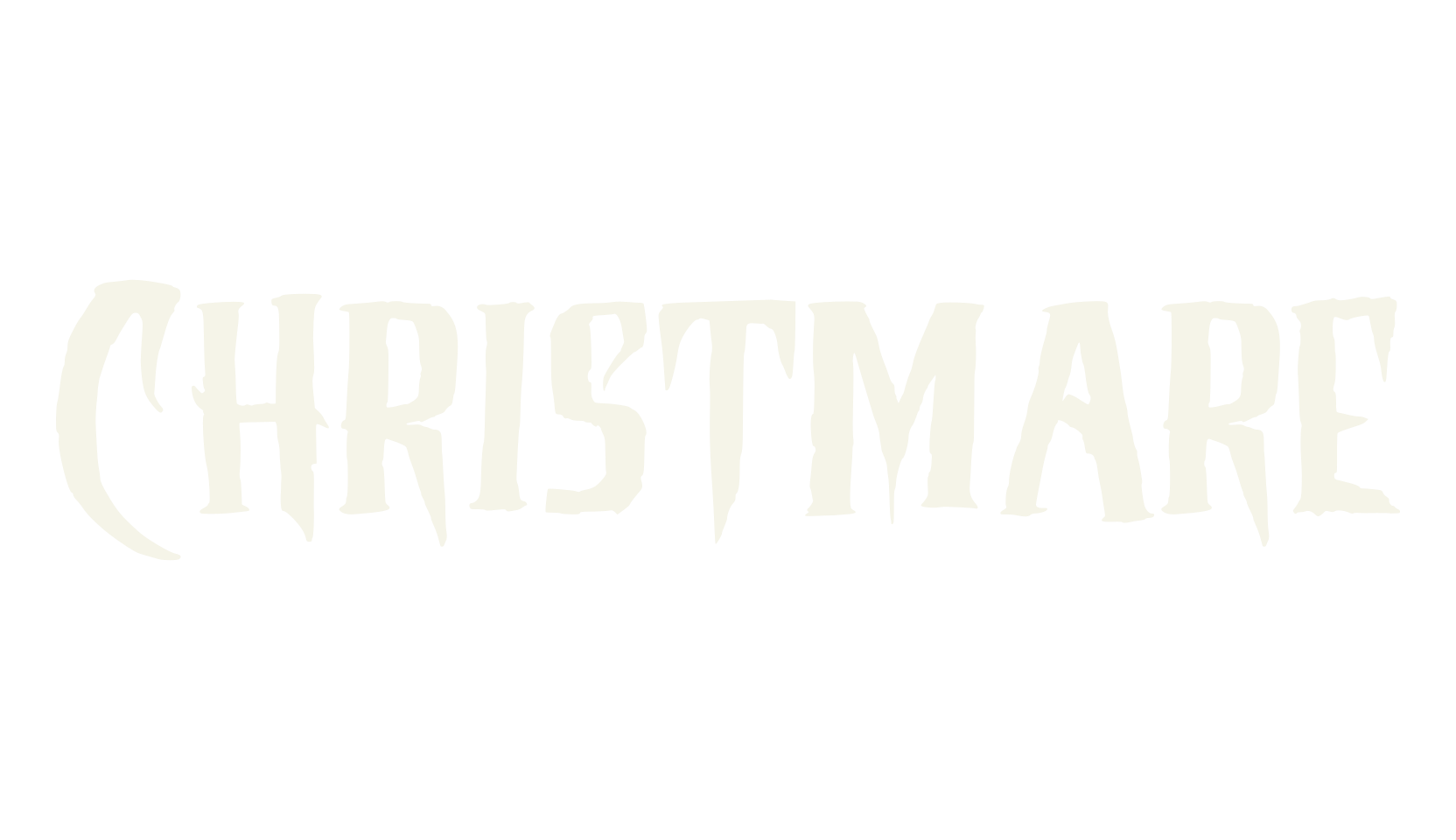 Christmare, horror font preview