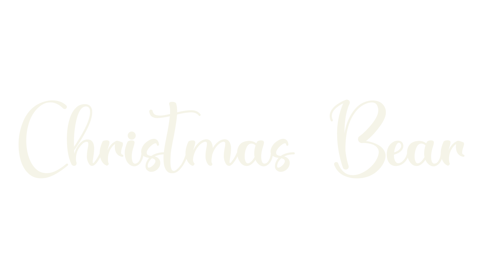 Christmas Bear, christmas font preview