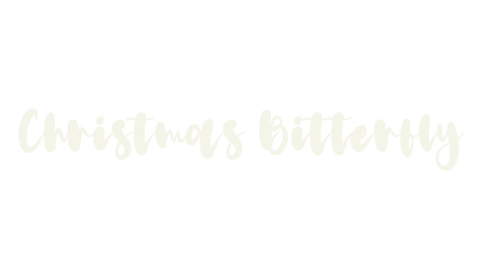 Christmas Bitterfly, calligraphy font preview