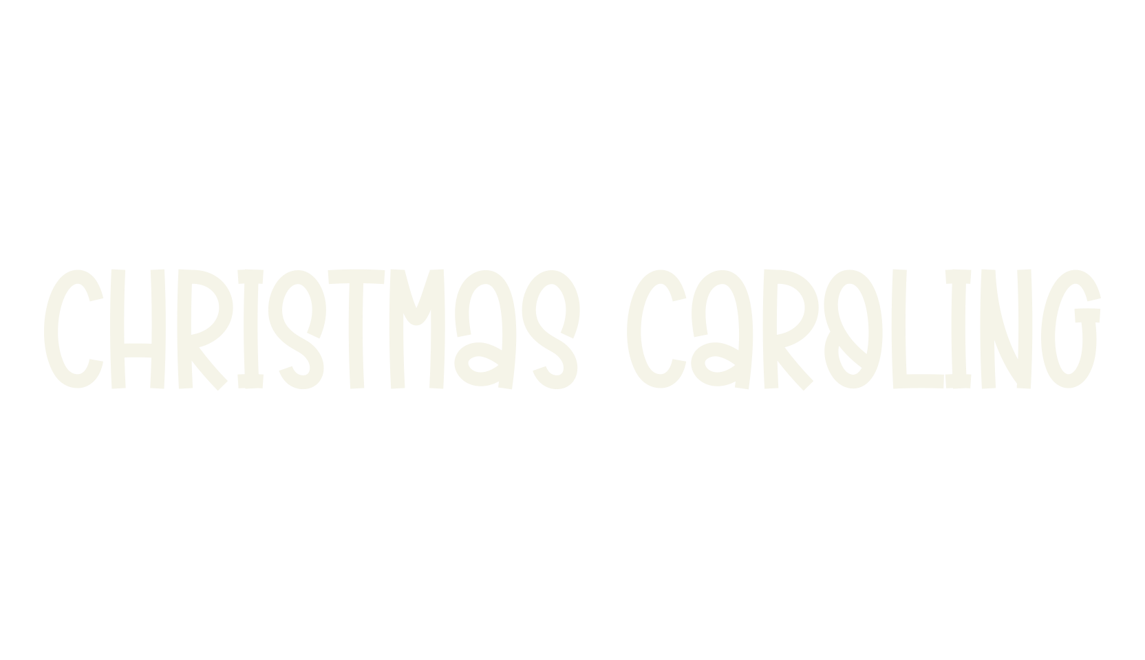 Christmas Caroling, christmas font preview