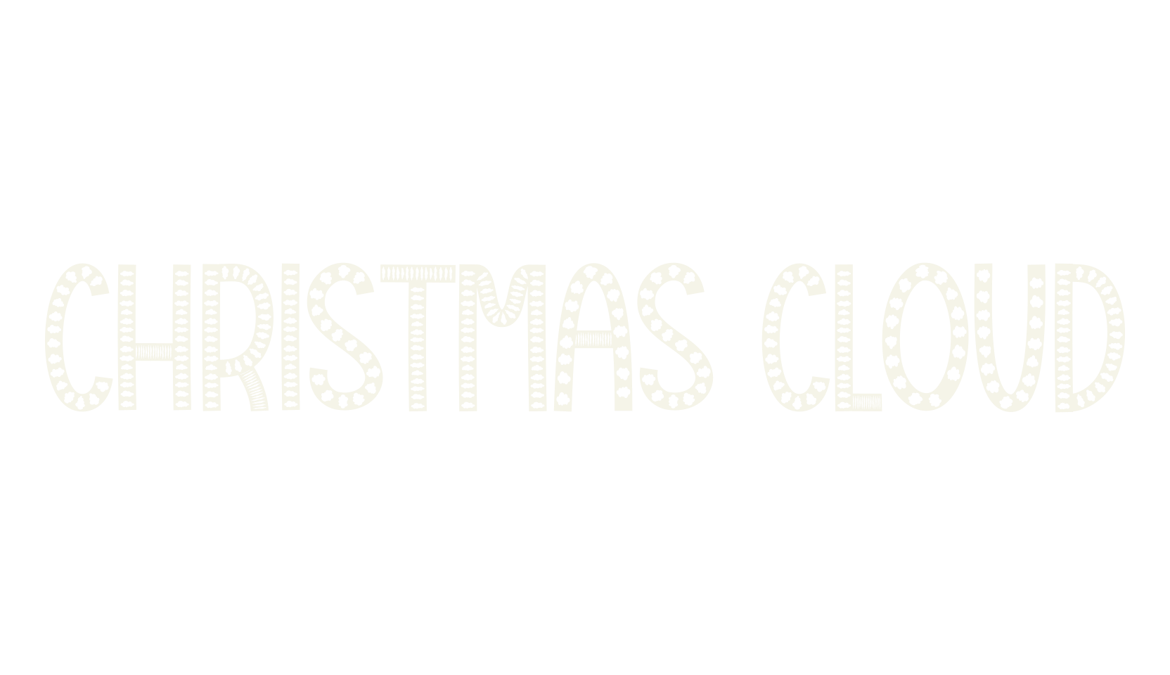 Christmas Cloud, christmas font preview