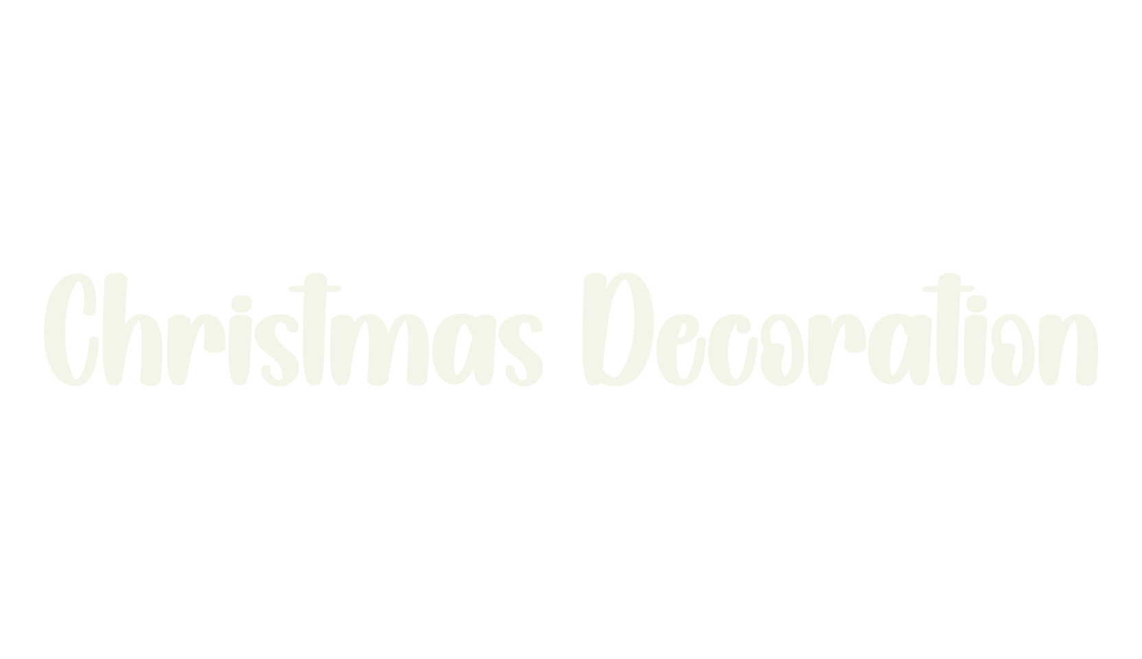 Christmas Decoration, thin font preview