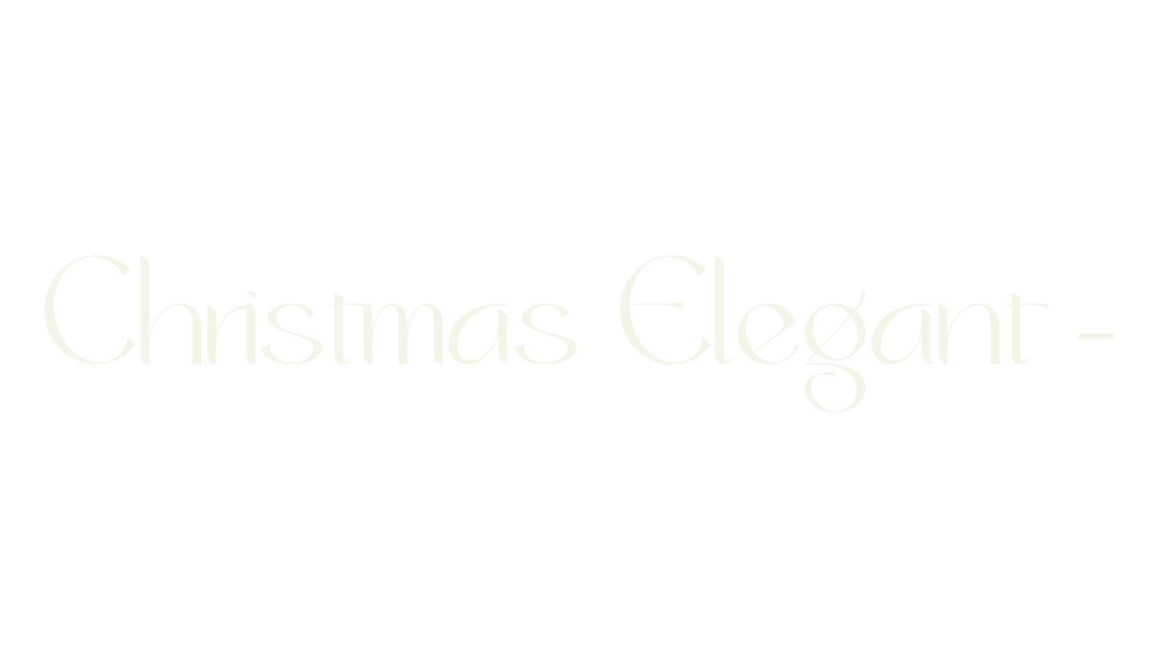 Christmas Elegant -, modern font preview