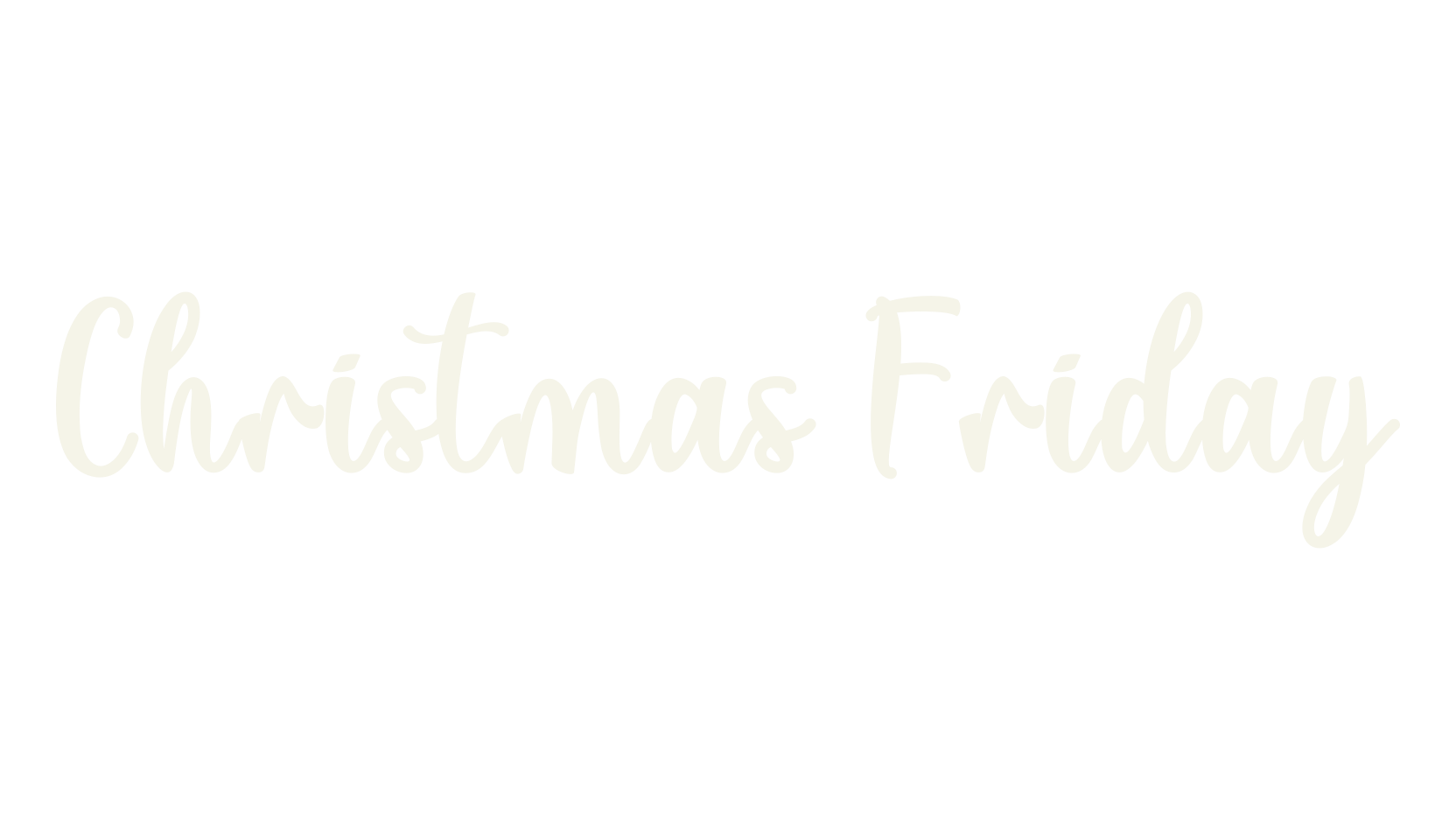 Christmas Friday, handwriting font preview