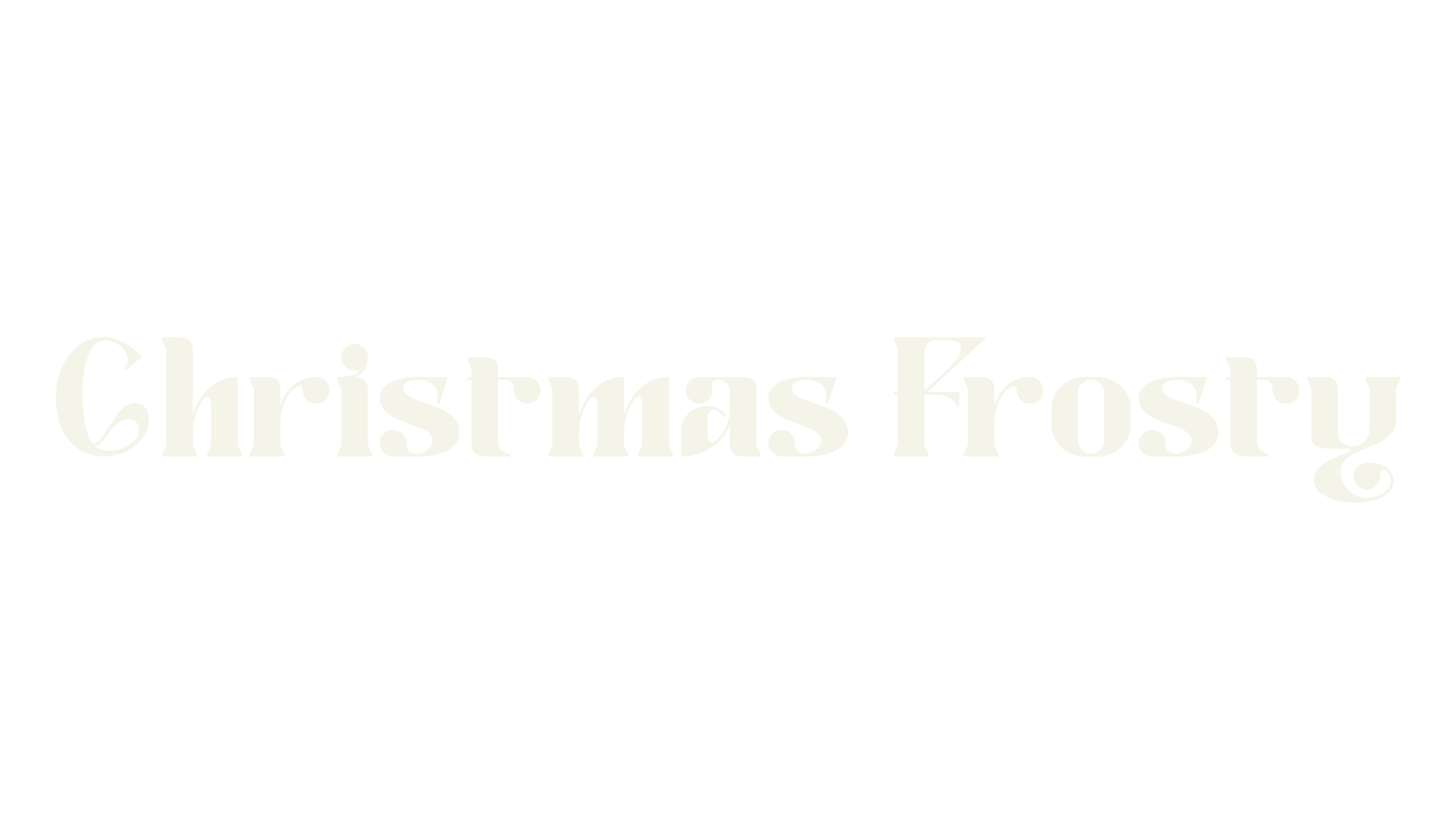 Christmas Frosty, vintage font preview
