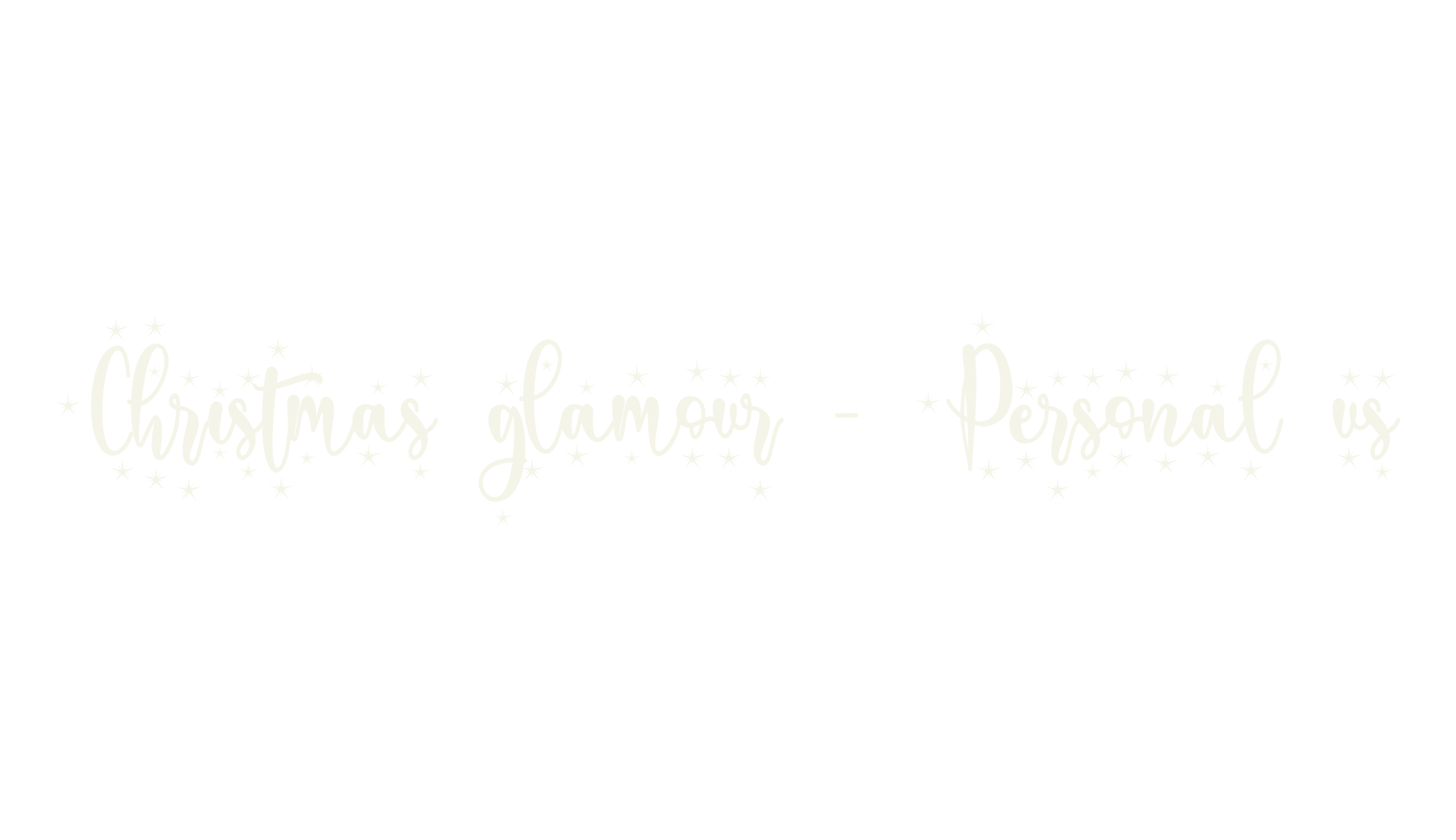 Christmas glamour - Personal us, christmas font preview