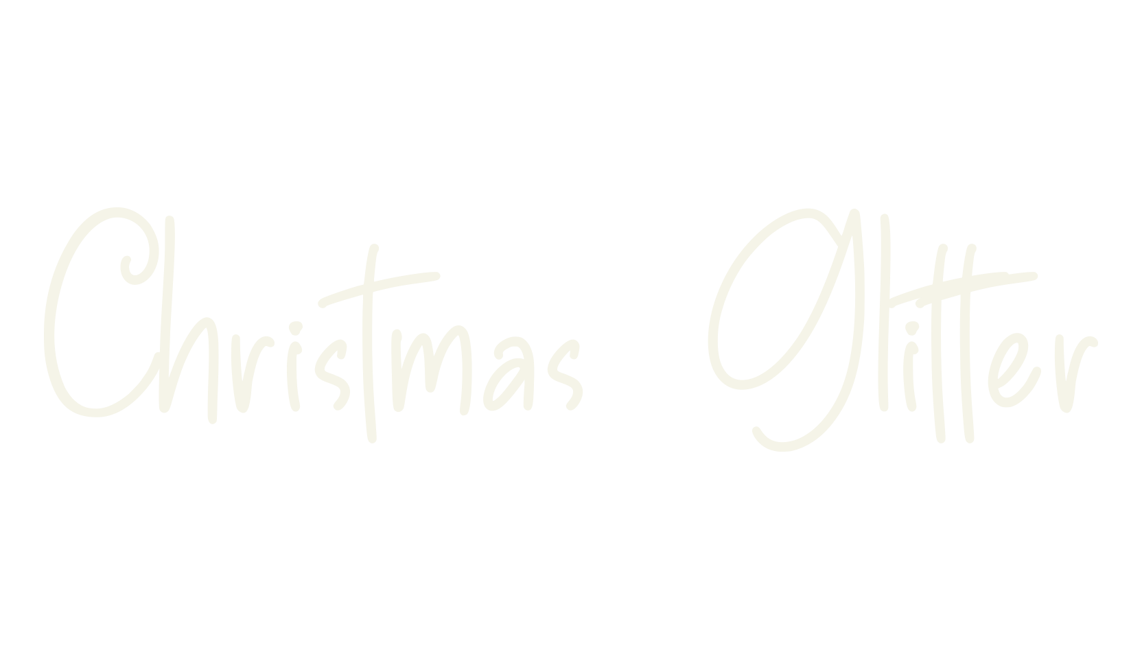 Christmas Glitter, handwriting font preview
