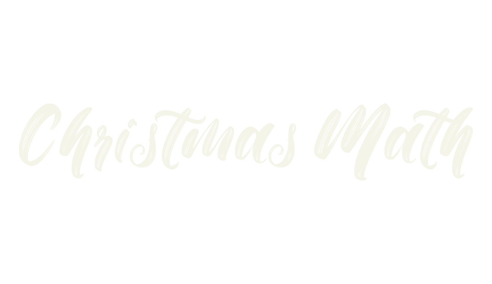 Christmas Math, lettering font preview