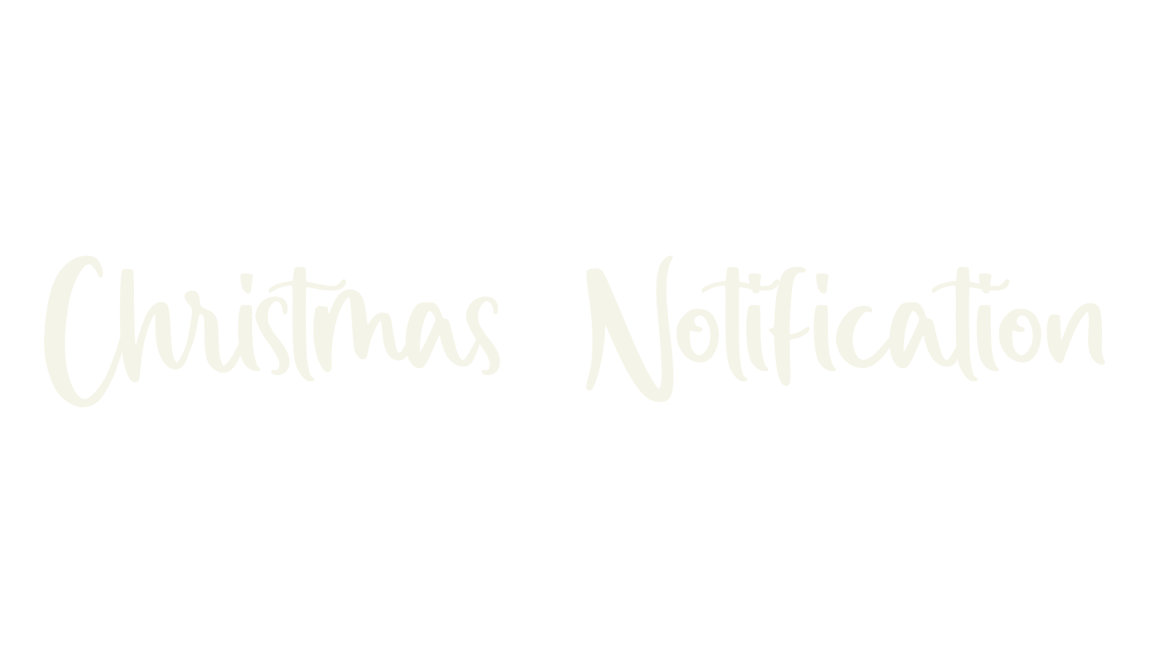 Christmas Notification, christmas font preview