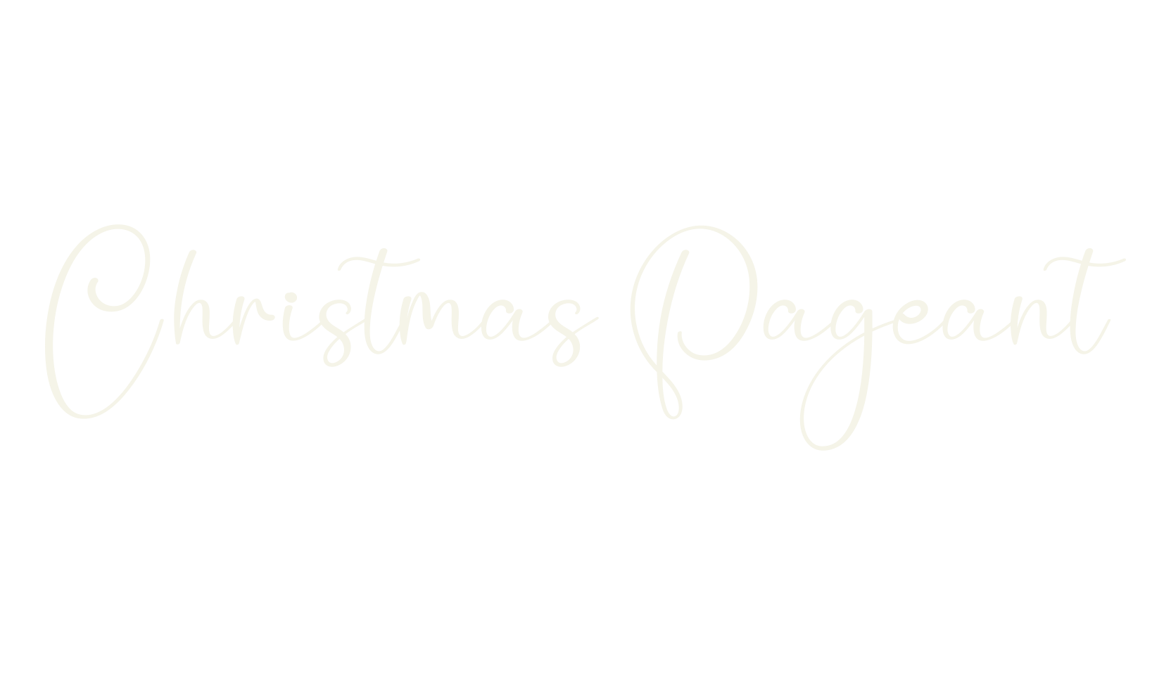 Christmas Pageant, calligraphy font preview