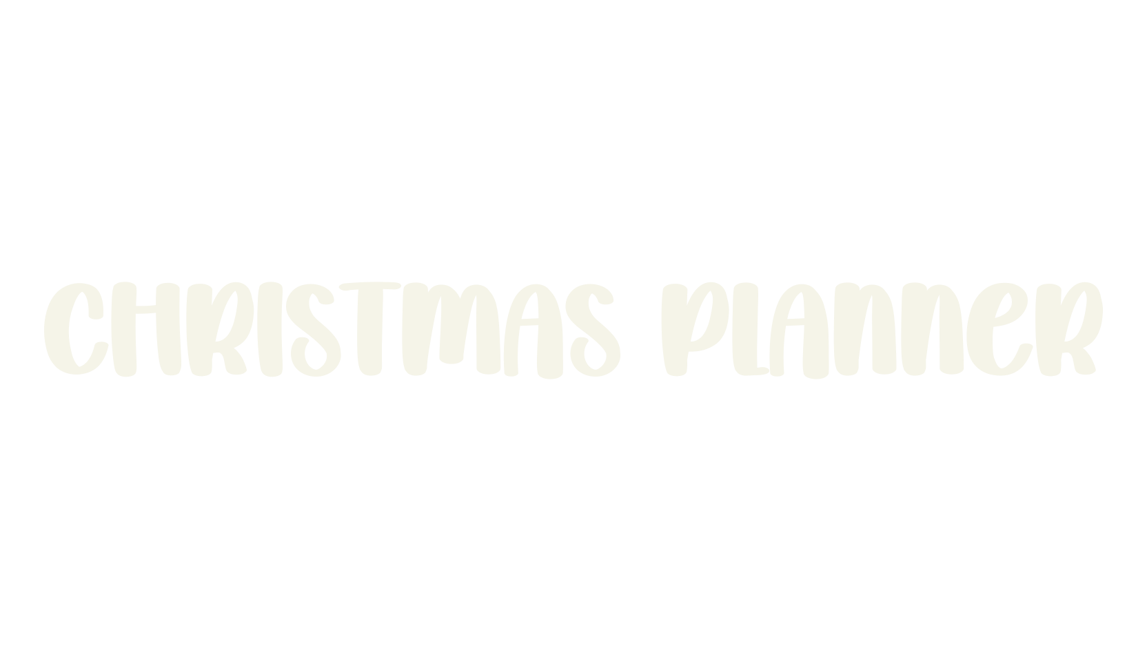 Christmas Planner, christmas font preview