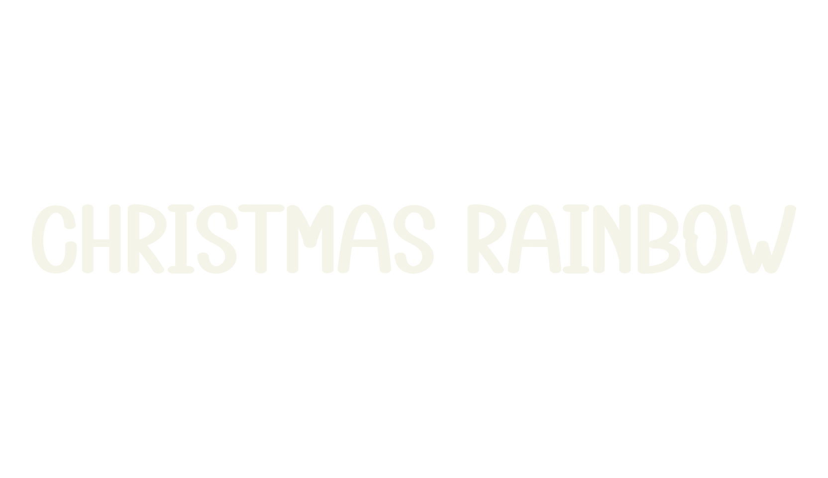 Christmas Rainbow, christmas font preview