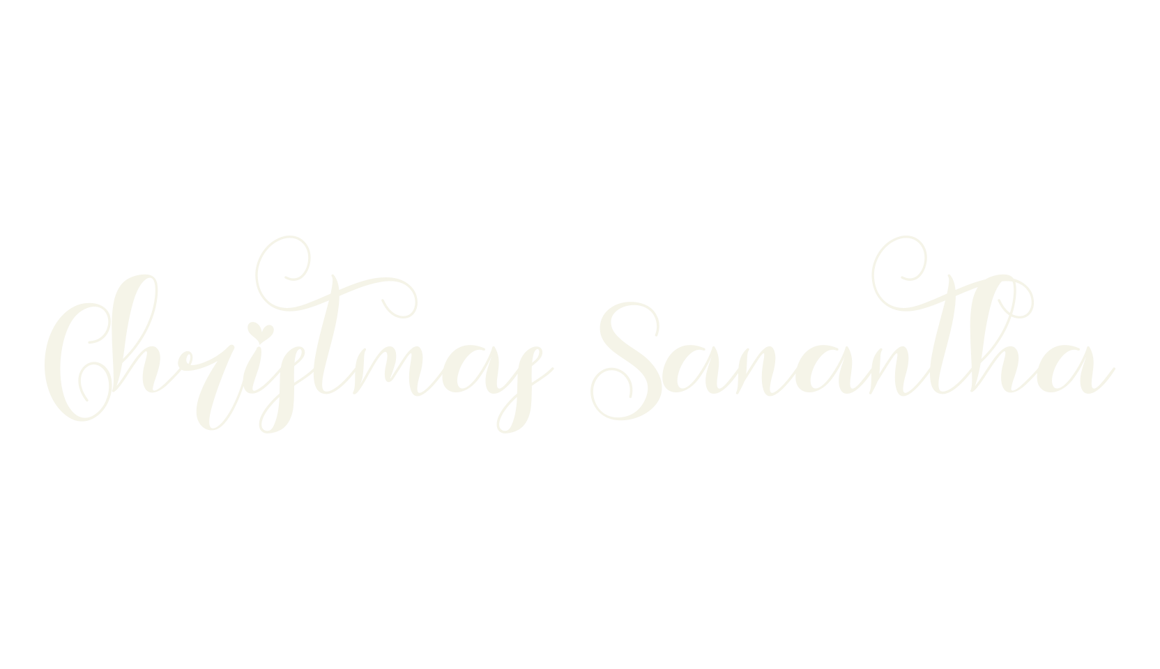 Christmas Sanantha, cursive font preview