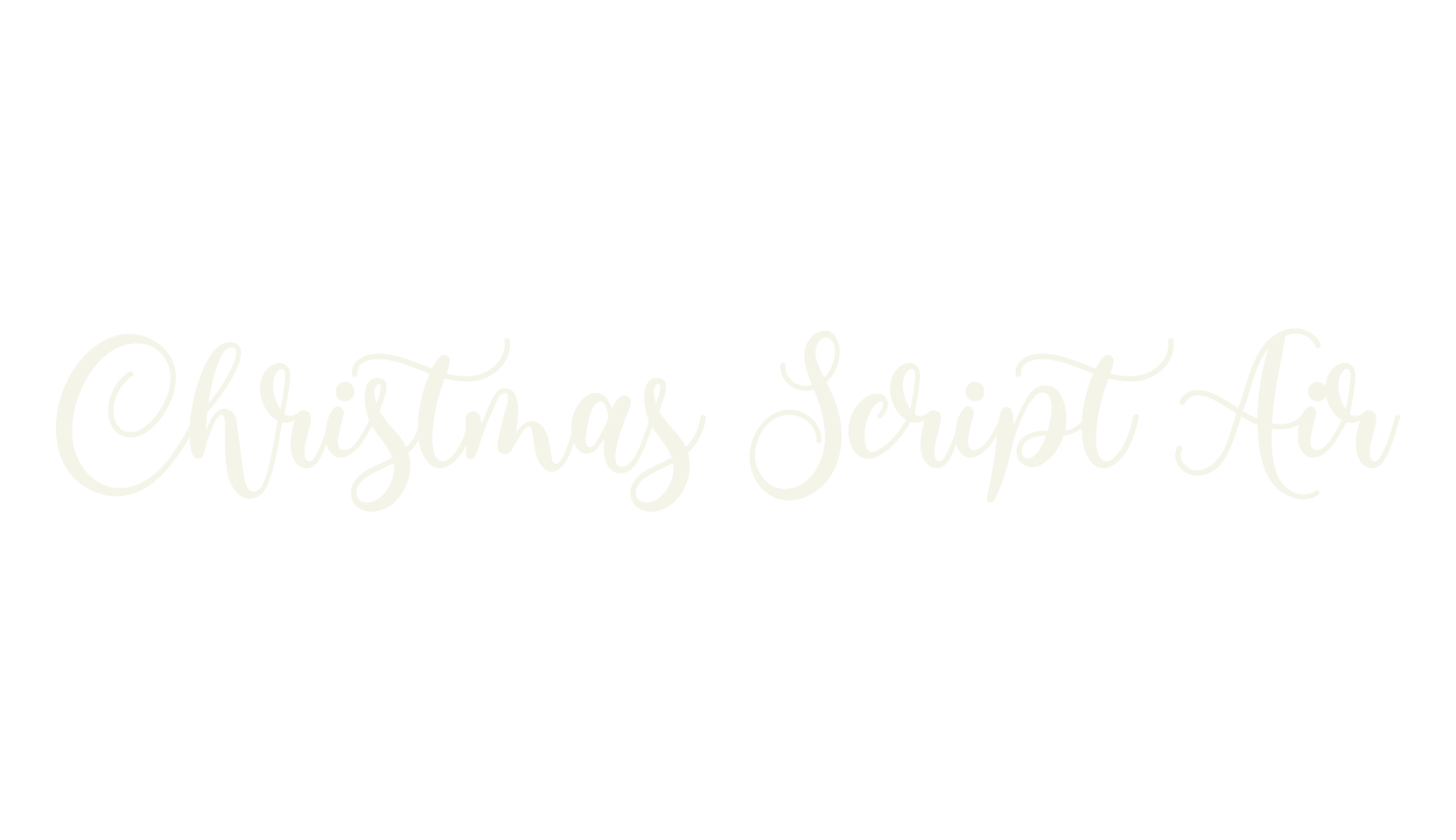 Christmas Script Air, cursive font preview