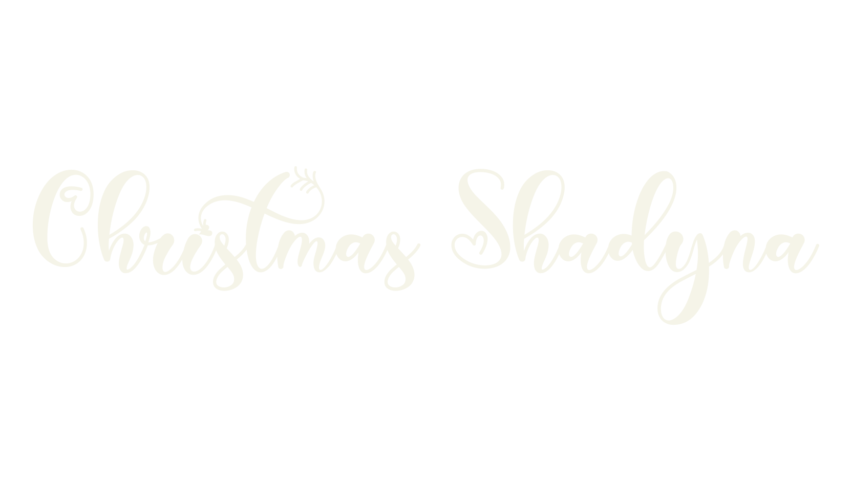 Christmas Shadyna, print font preview