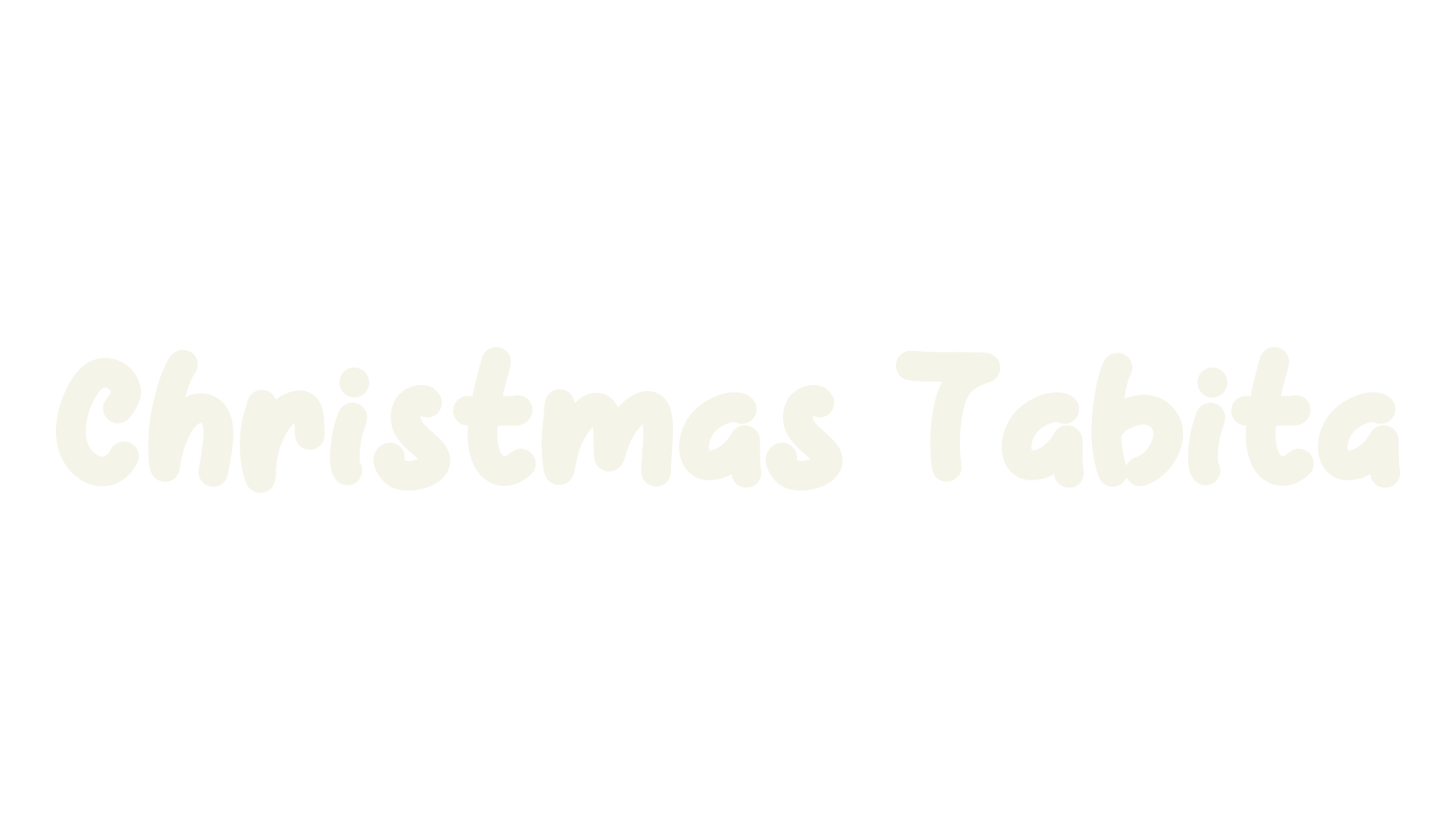 Christmas Tabita, print font preview
