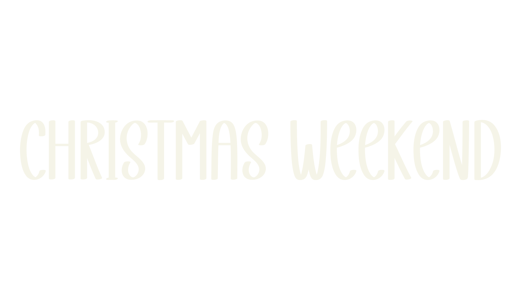 Christmas Weekend, christmas font preview