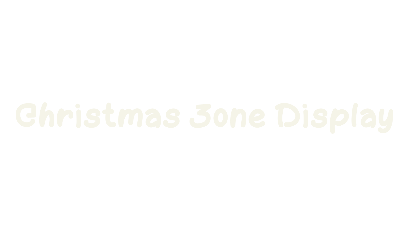 Christmas Zone Display, calligraphy font preview