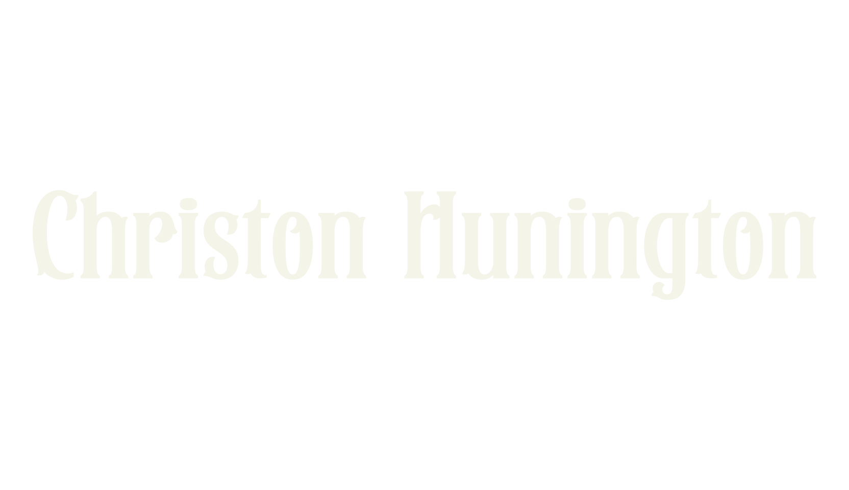 Christon Hunington, victorian font preview