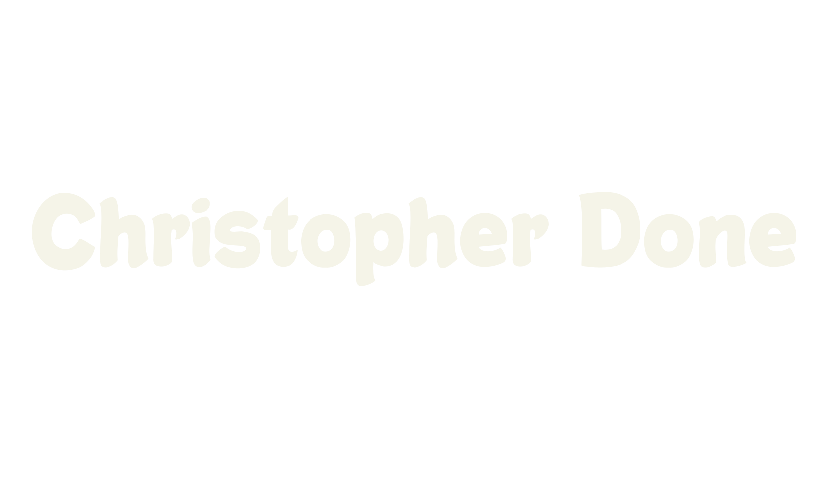 Christopher Done, bold font preview