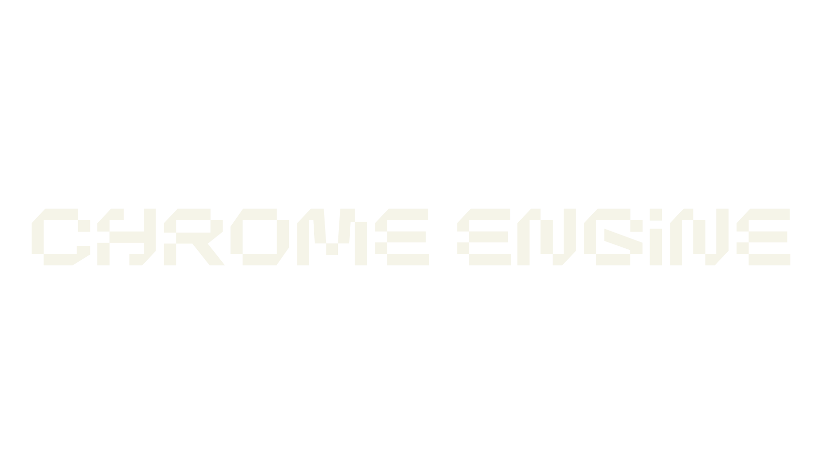 Chrome Engine, 80s font preview