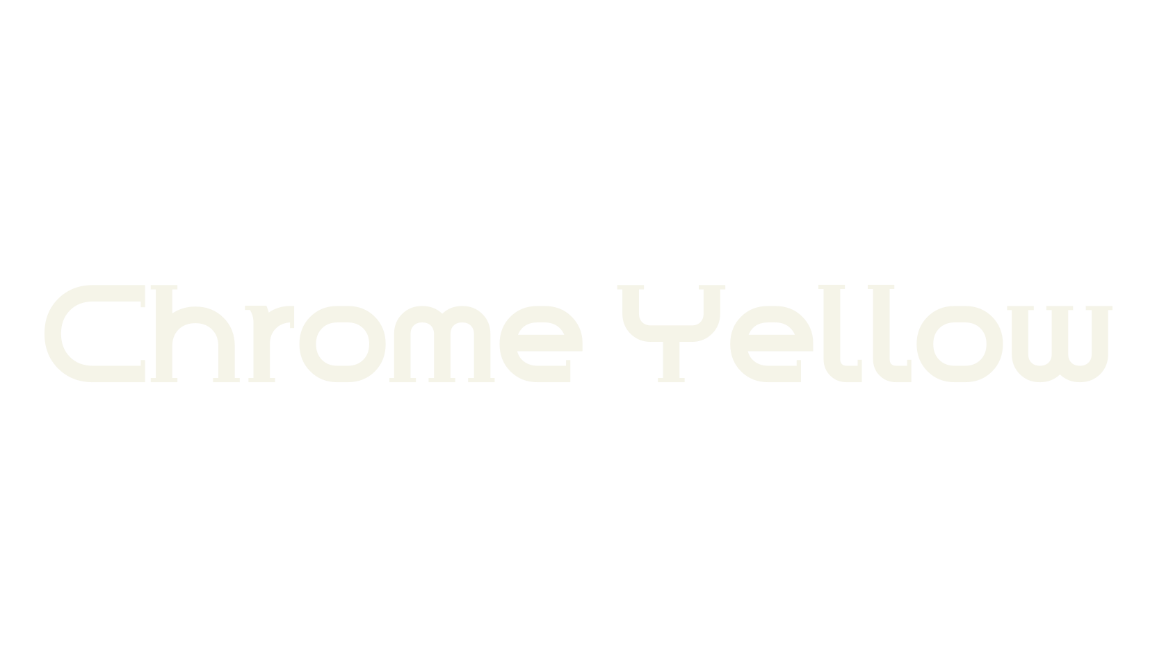 Chrome Yellow, fantasy font preview