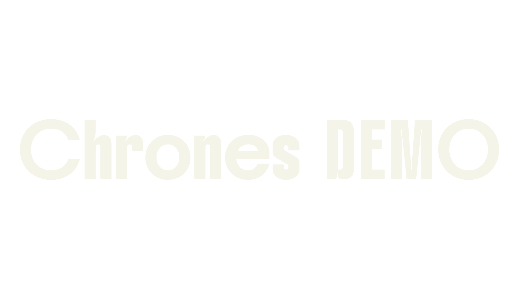 Chrones DEMO, bold font preview