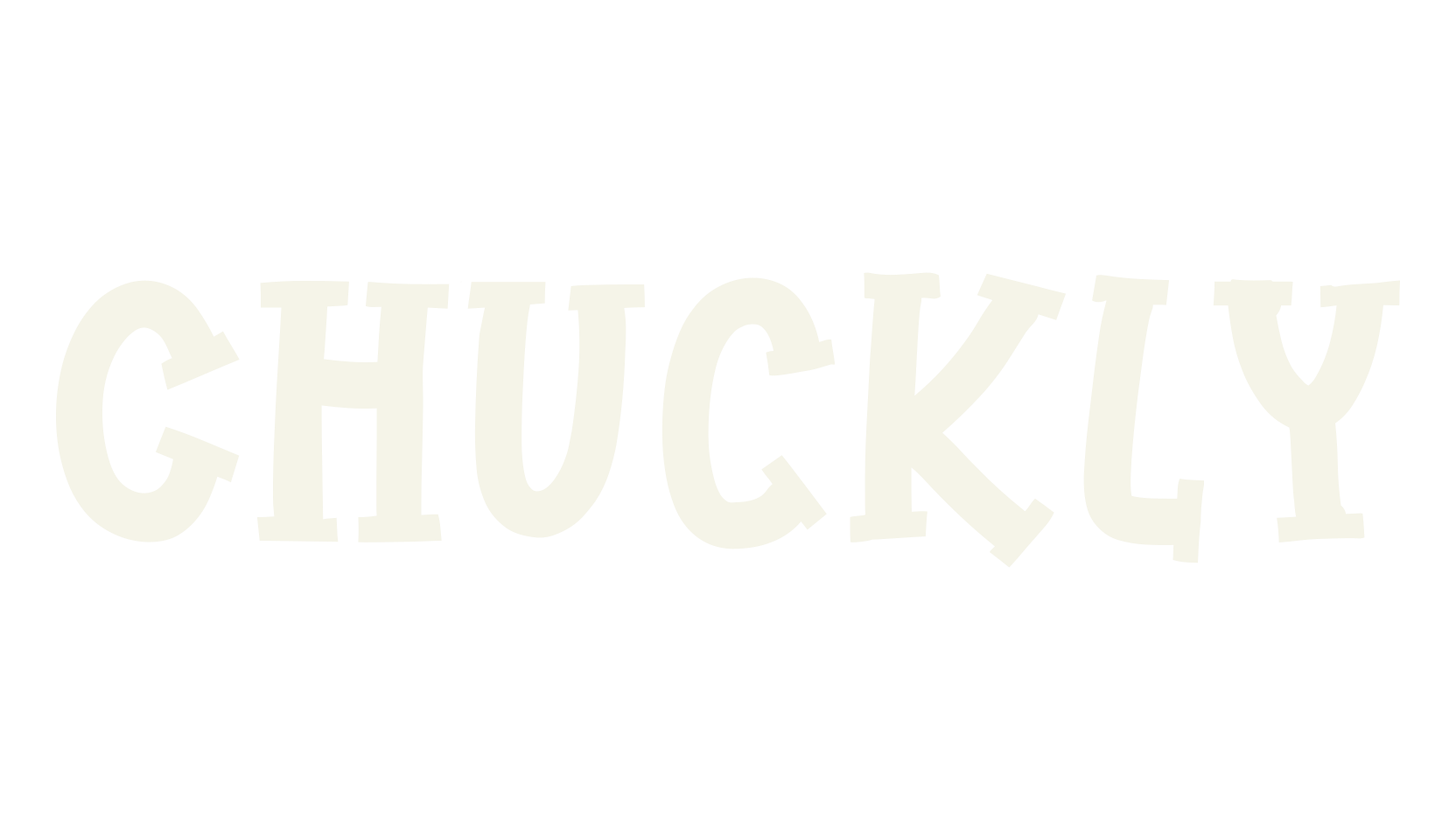Chuckly, handwritten font preview