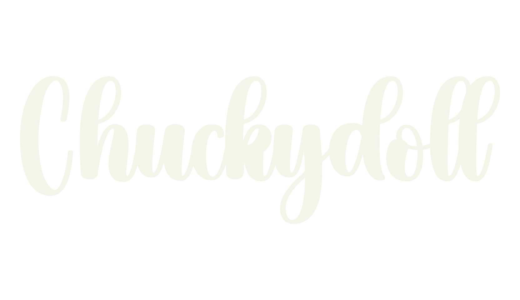 Chuckydoll, calligraphy font preview