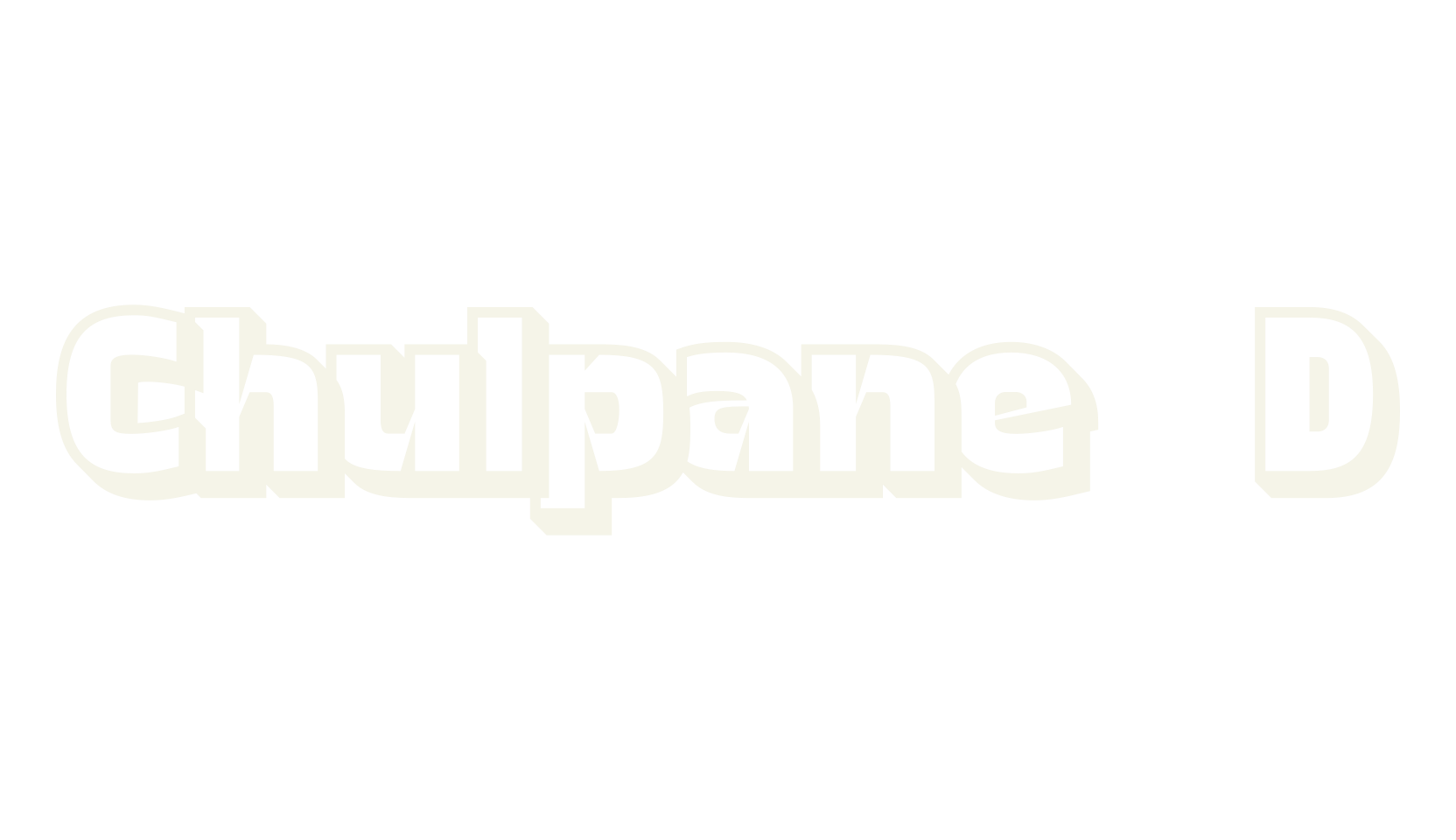 Chulpane 3D, 3d font preview