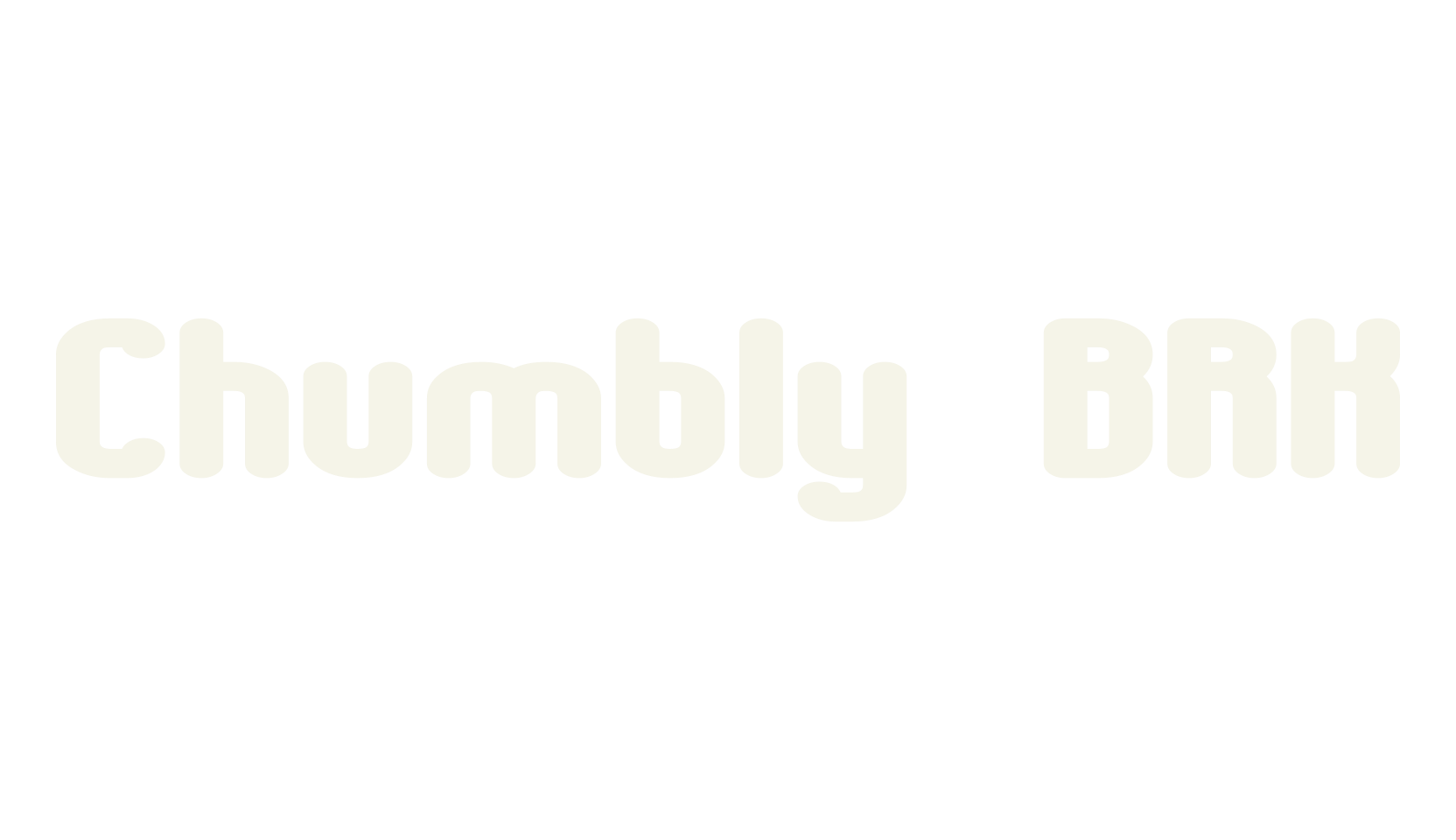 Chumbly BRK, display font preview