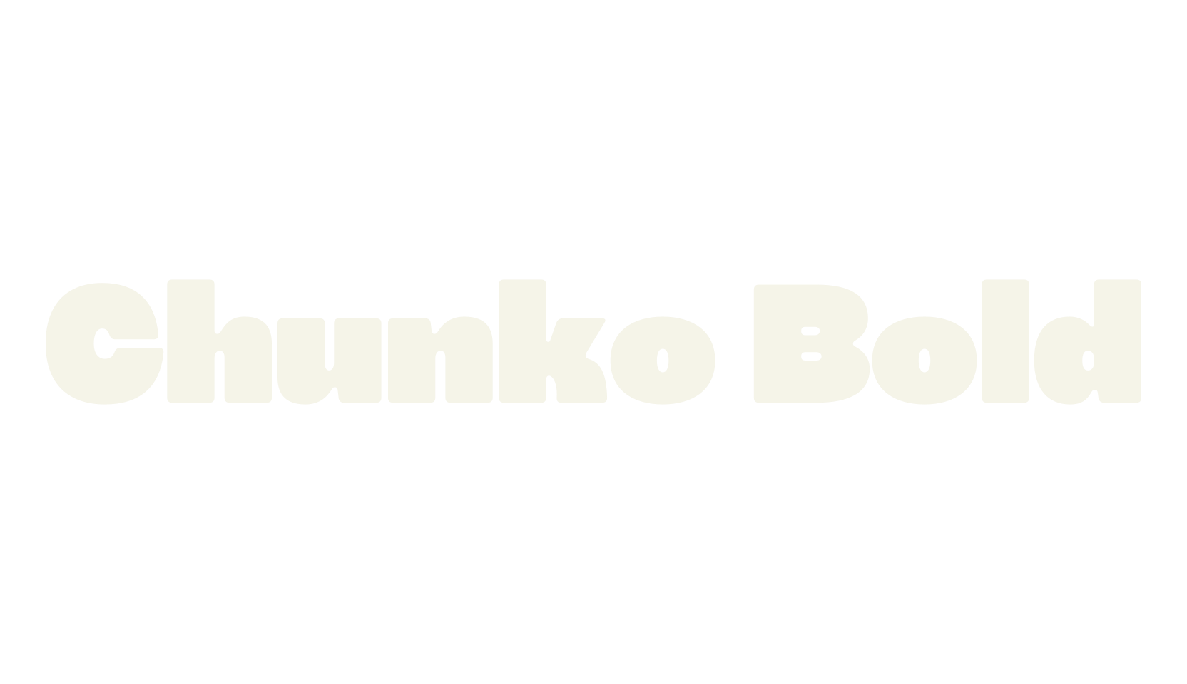Chunko Bold, bold font preview