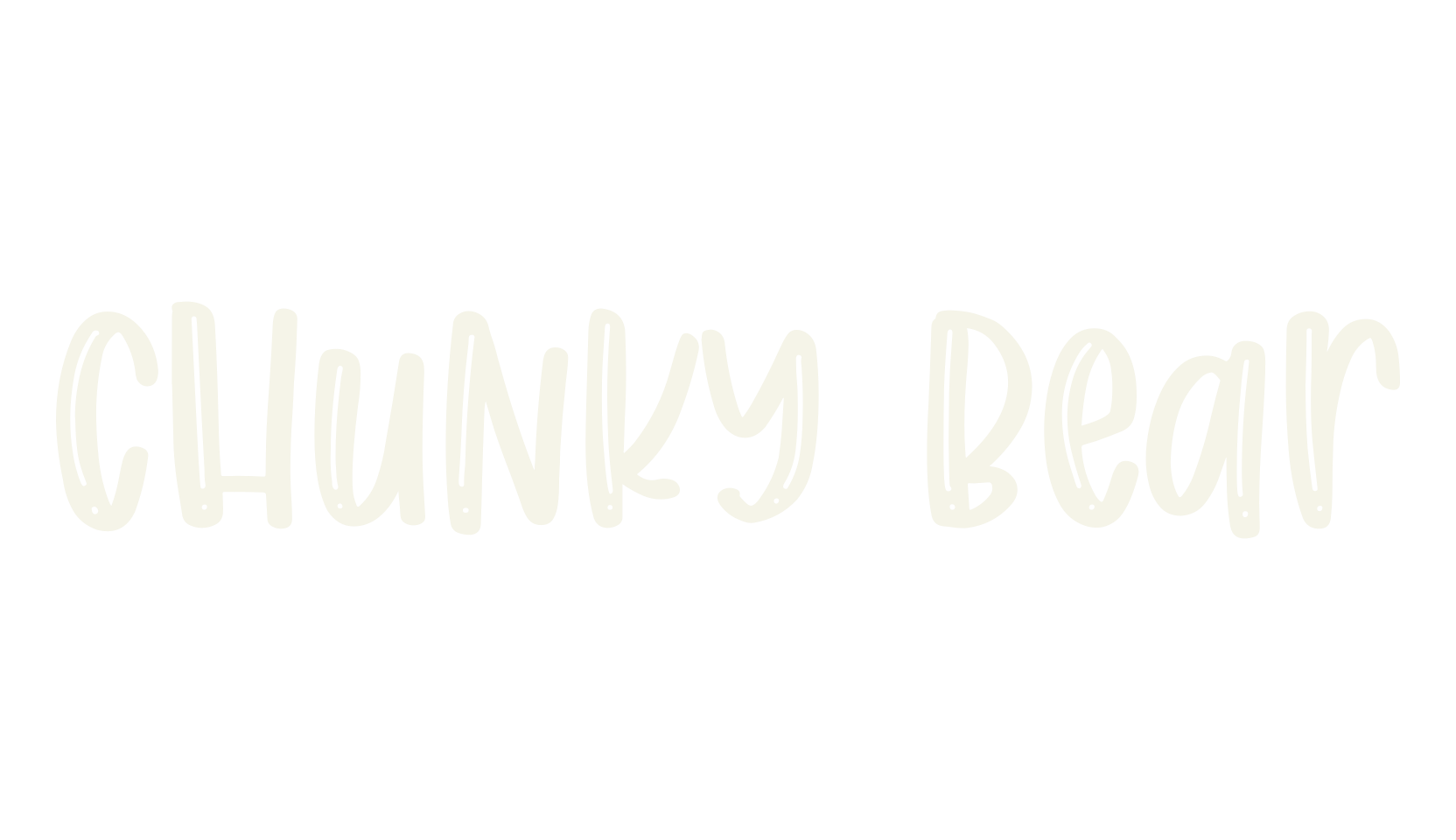 Chunky Bear, cute font preview