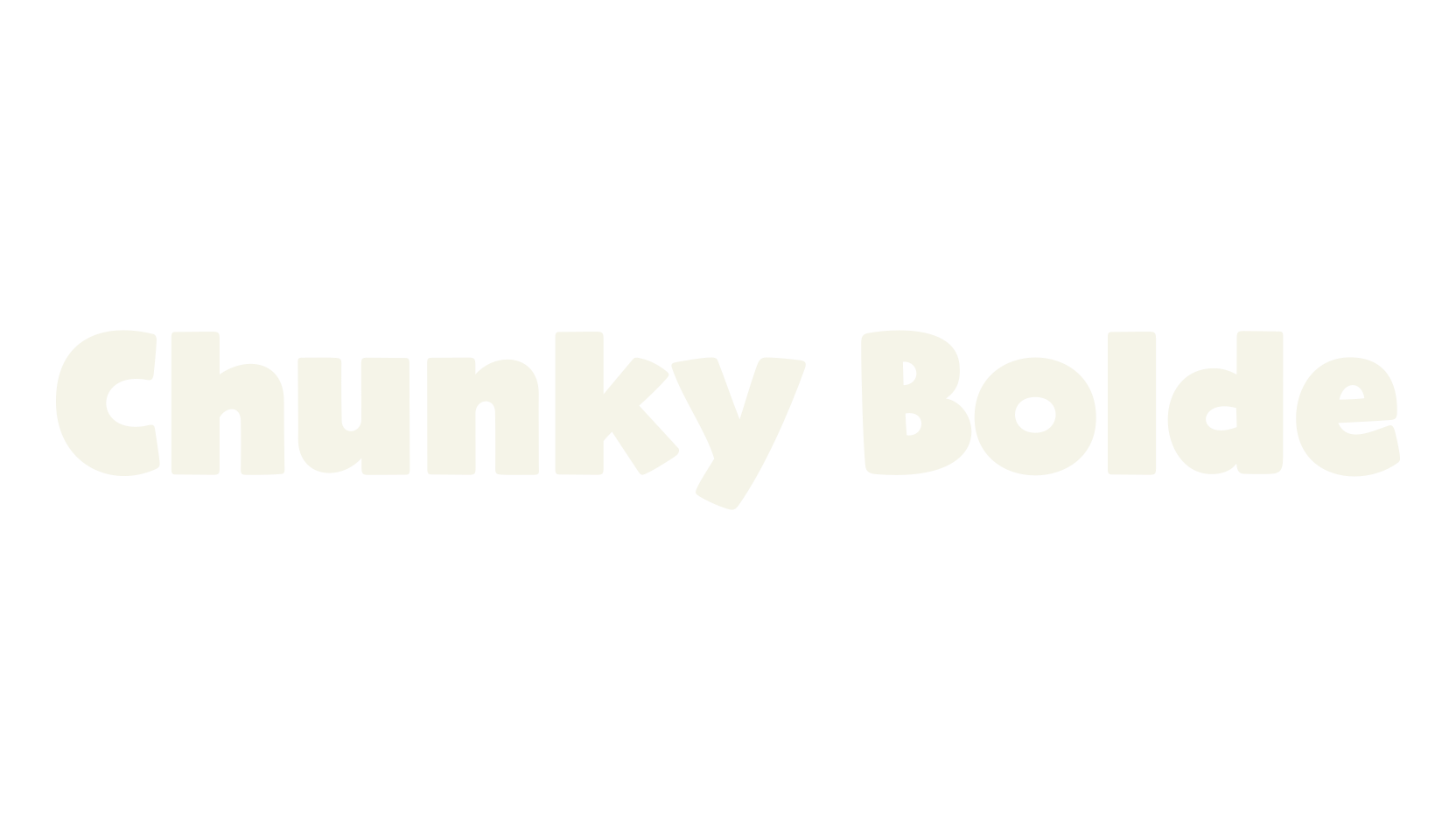 Chunky Bolde, chunky font preview