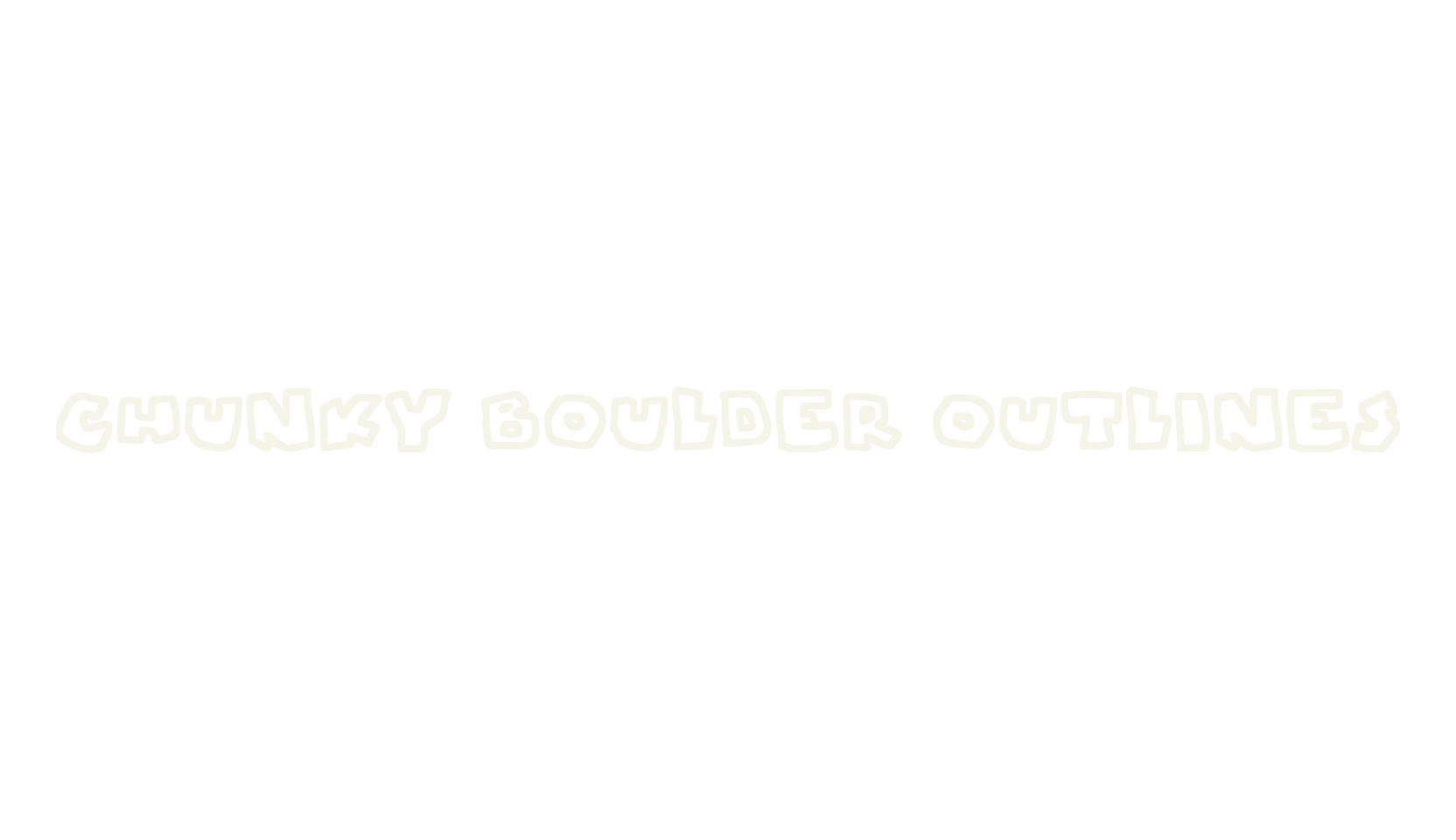 Chunky Boulder Outlines, display market font preview