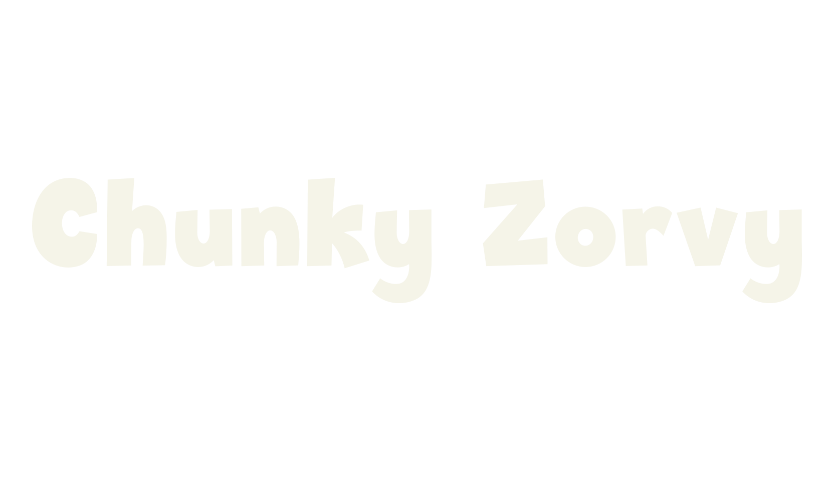 Chunky Zorvy, bold font preview