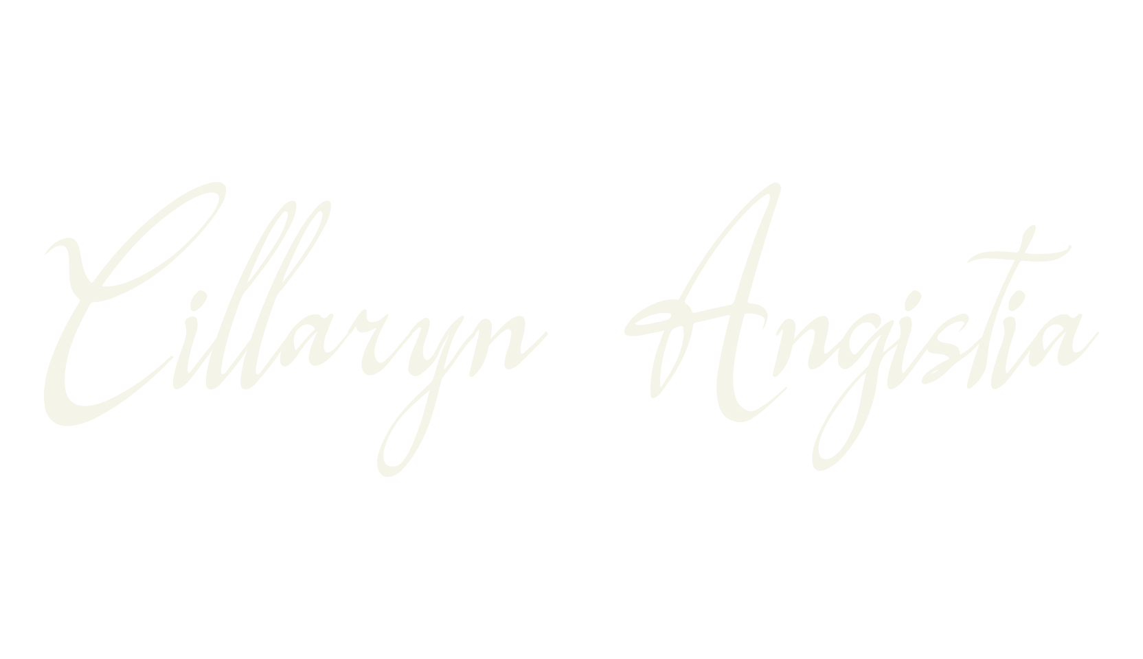 Cillaryn Angistia, calligraphy font preview