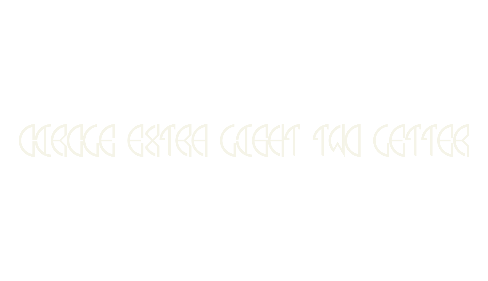 Circle Extra Light Two Letter, circles font preview