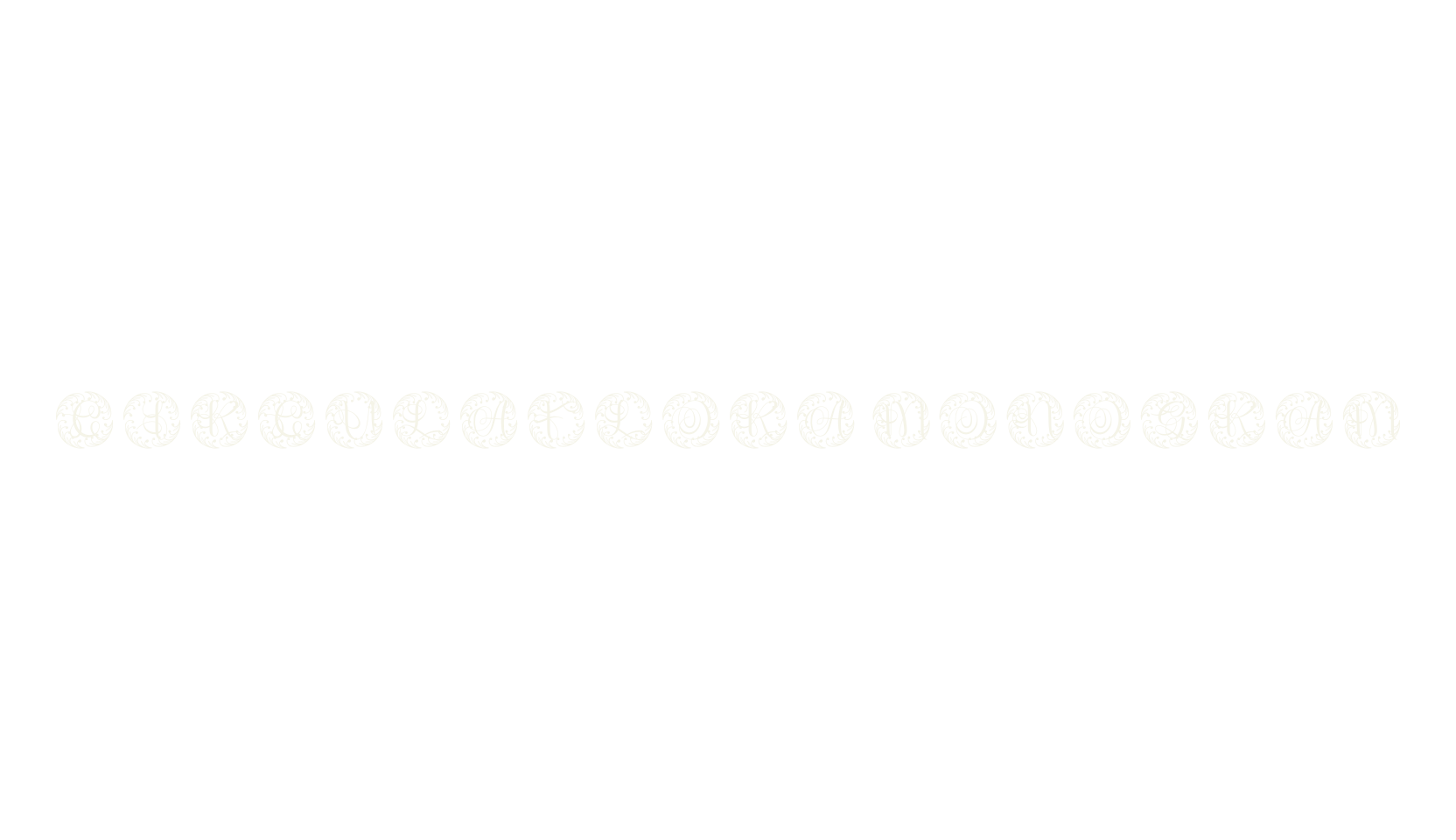 Circulaflora Monogram, monogram font preview